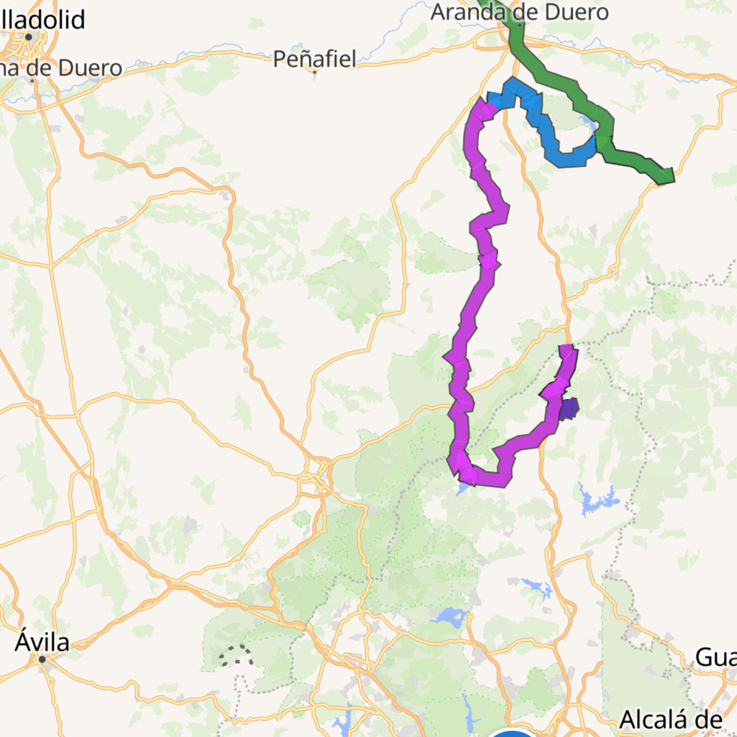 Map itinerary
