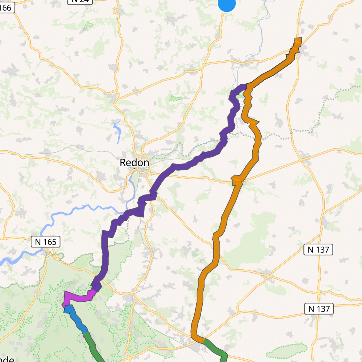 Map itinerary