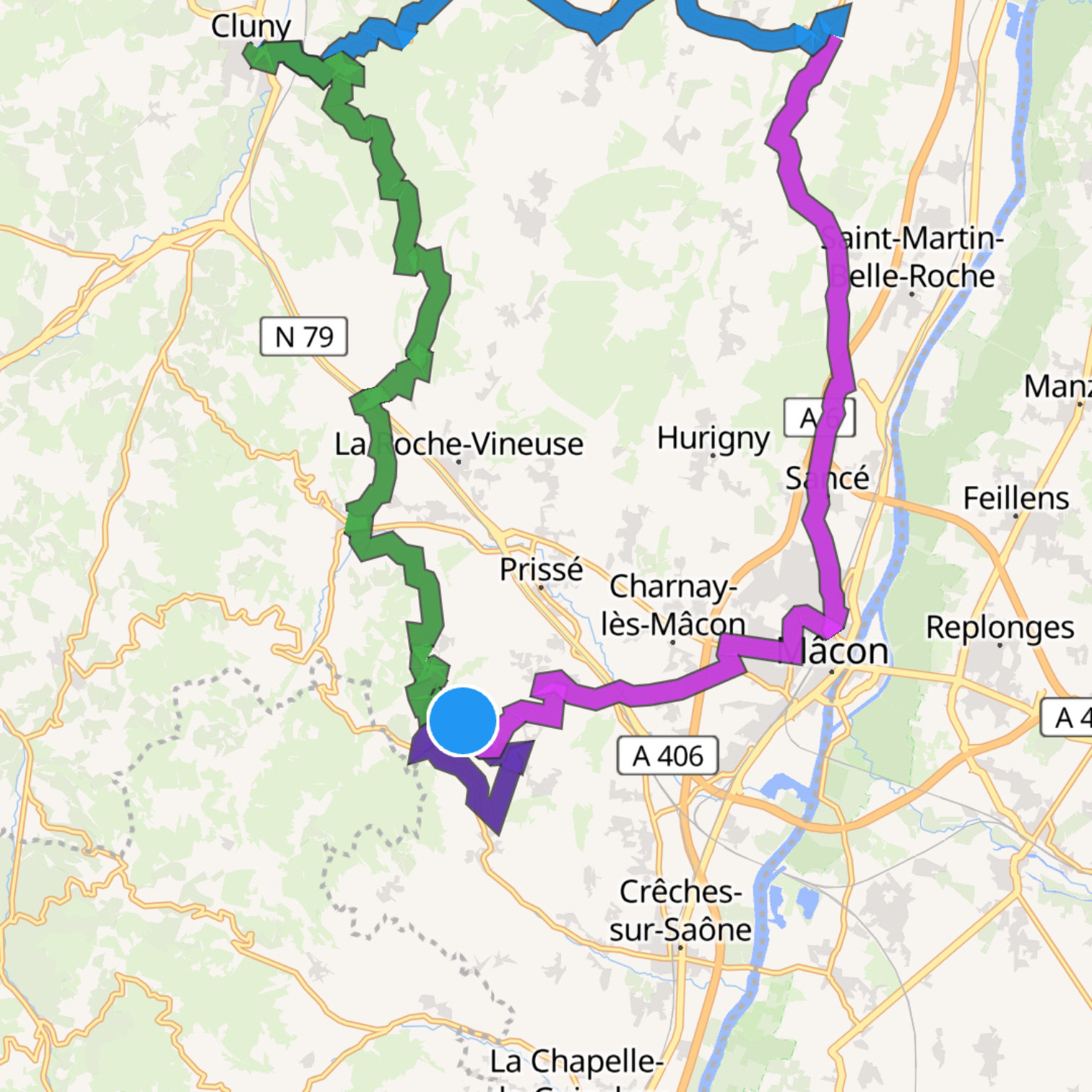 Map itinerary