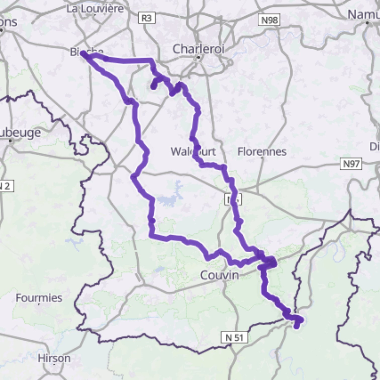 Map itinerary