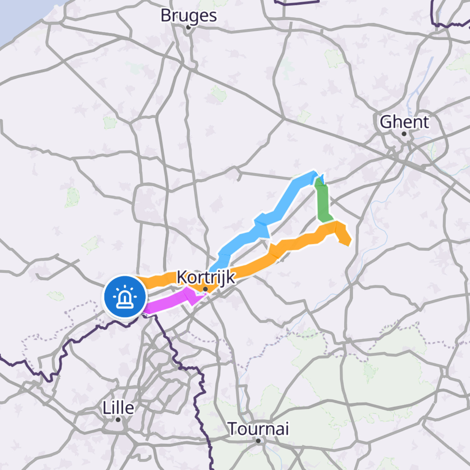 Map itinerary