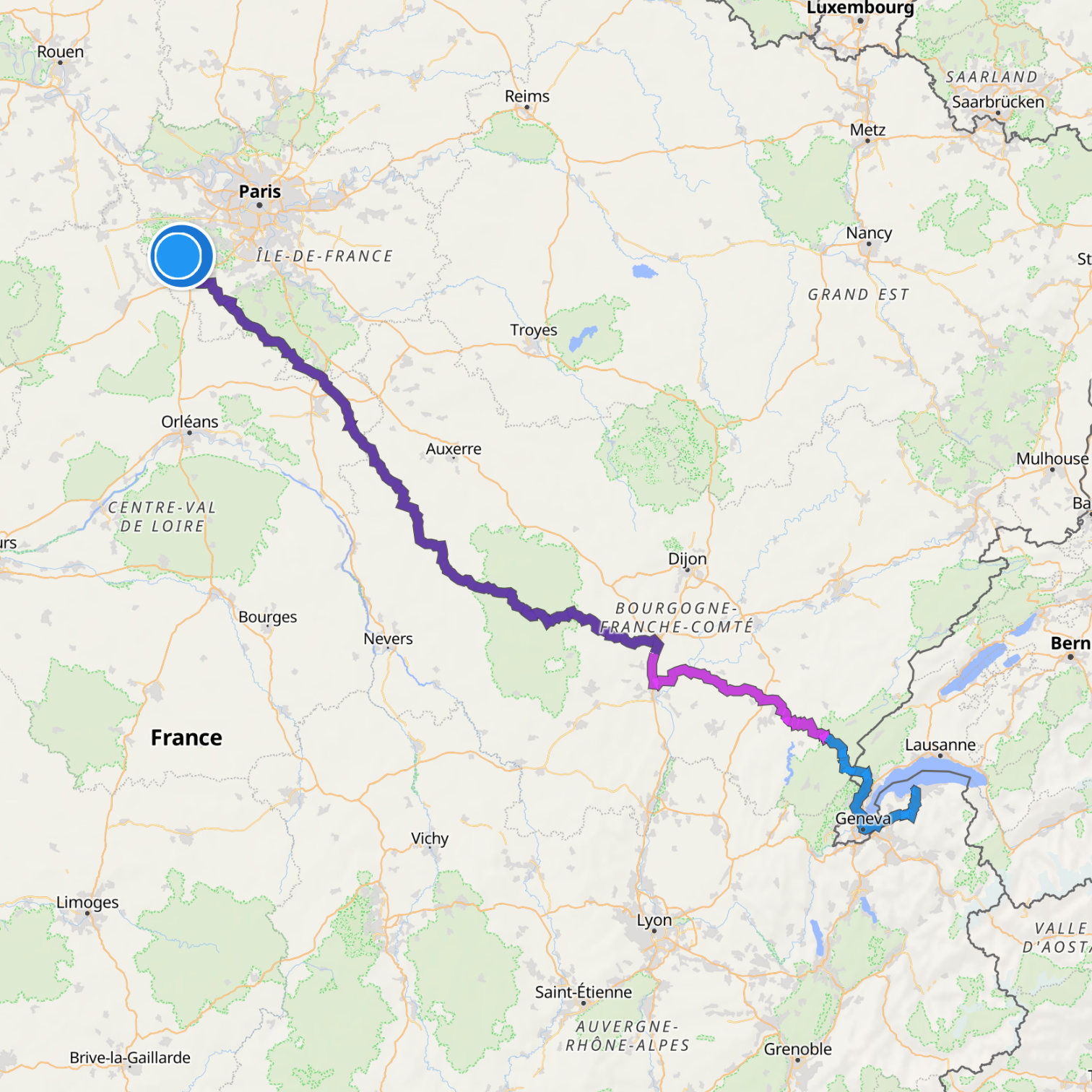 Map itinerary