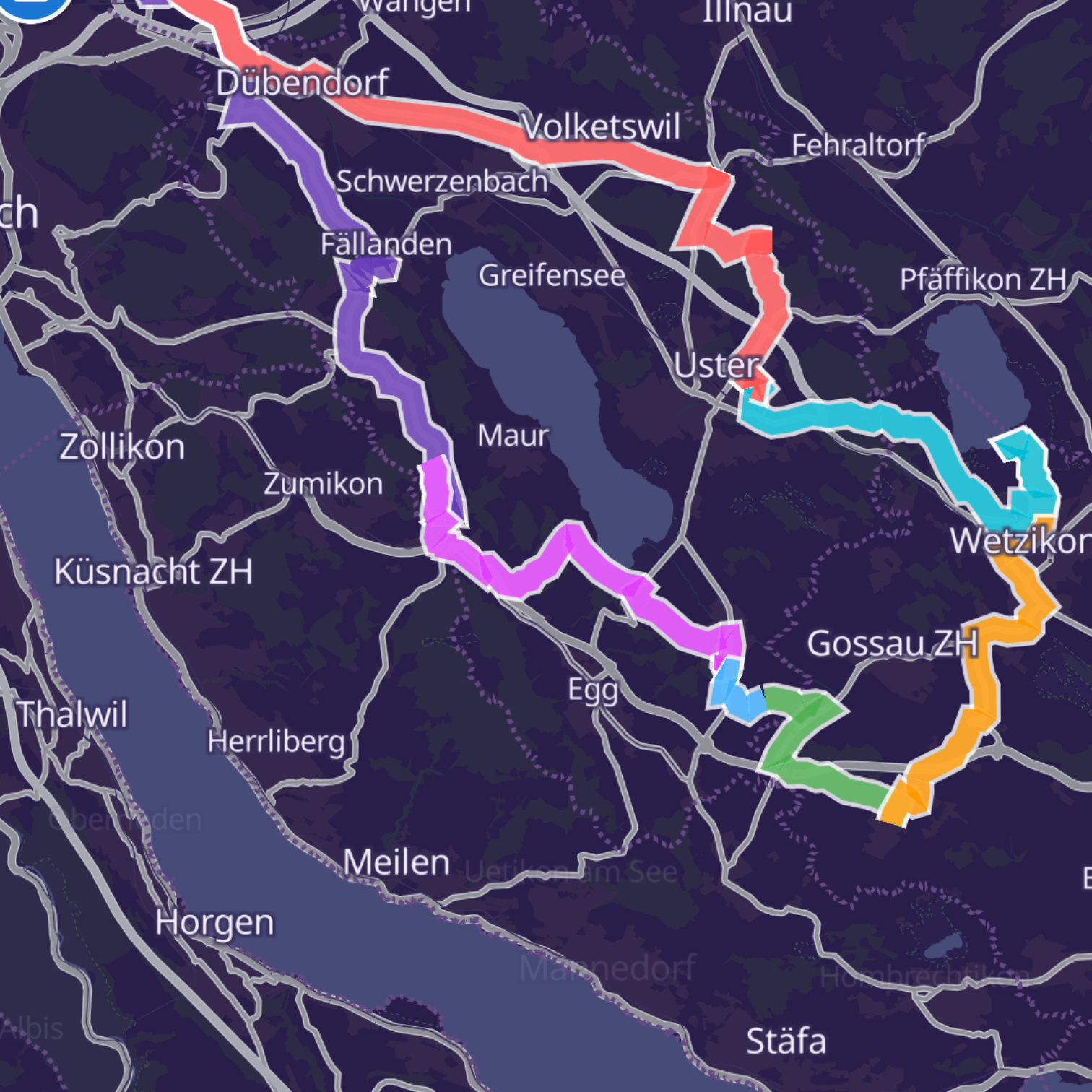 Map itinerary
