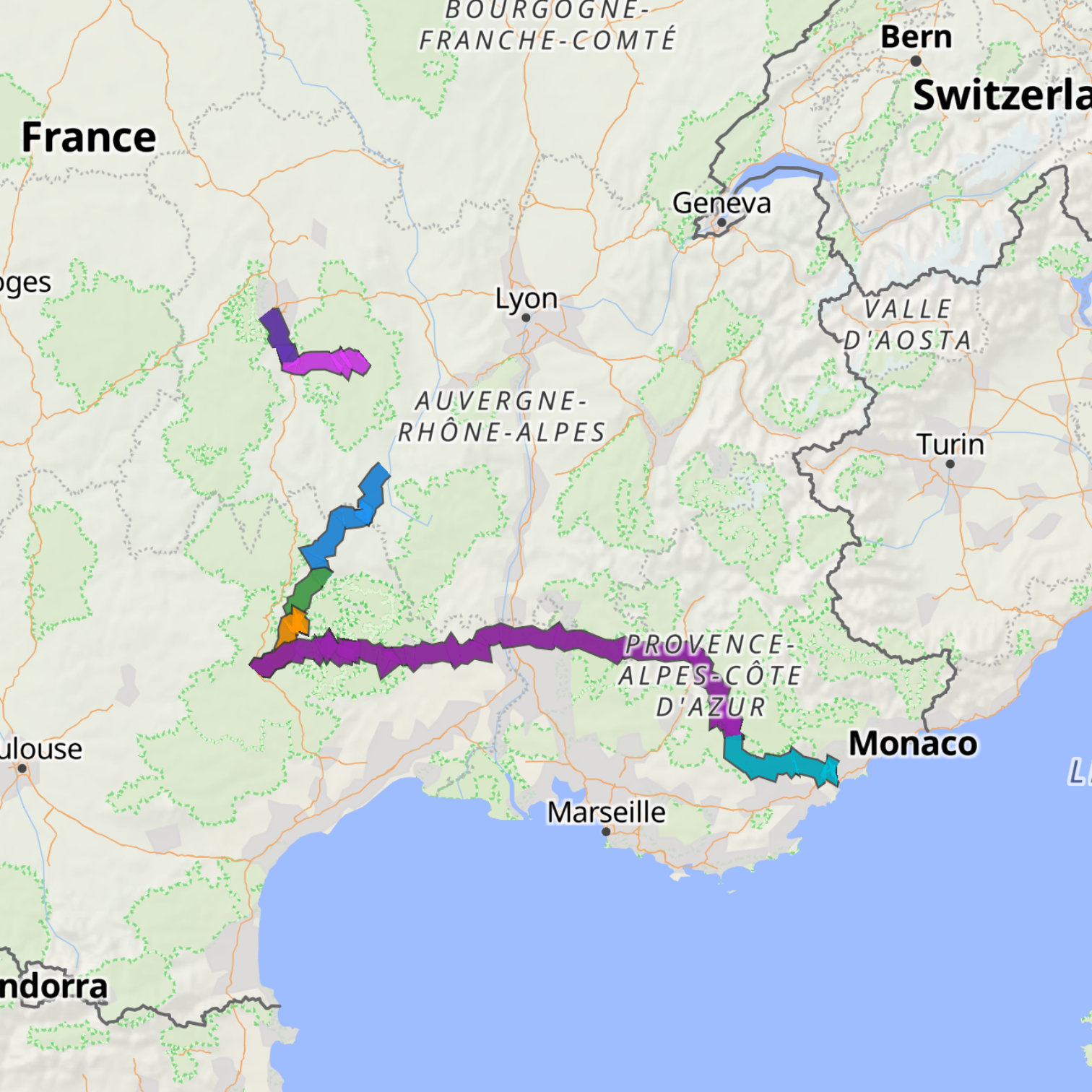 Map itinerary