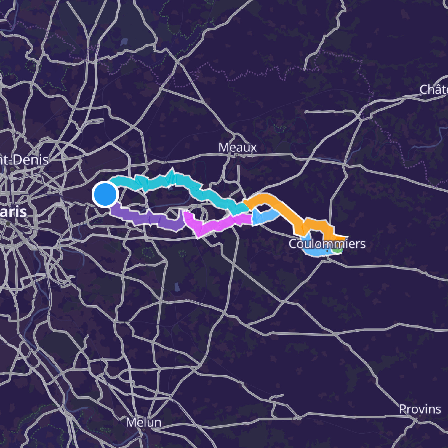 Map itinerary