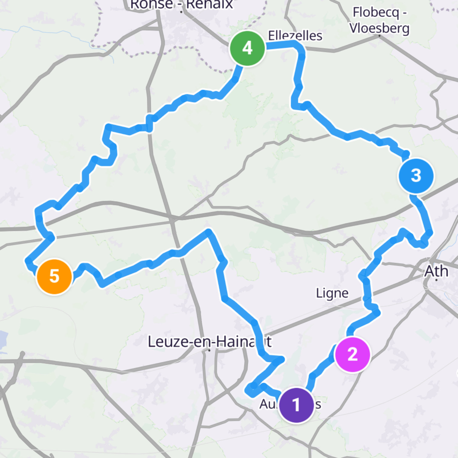 Map itinerary