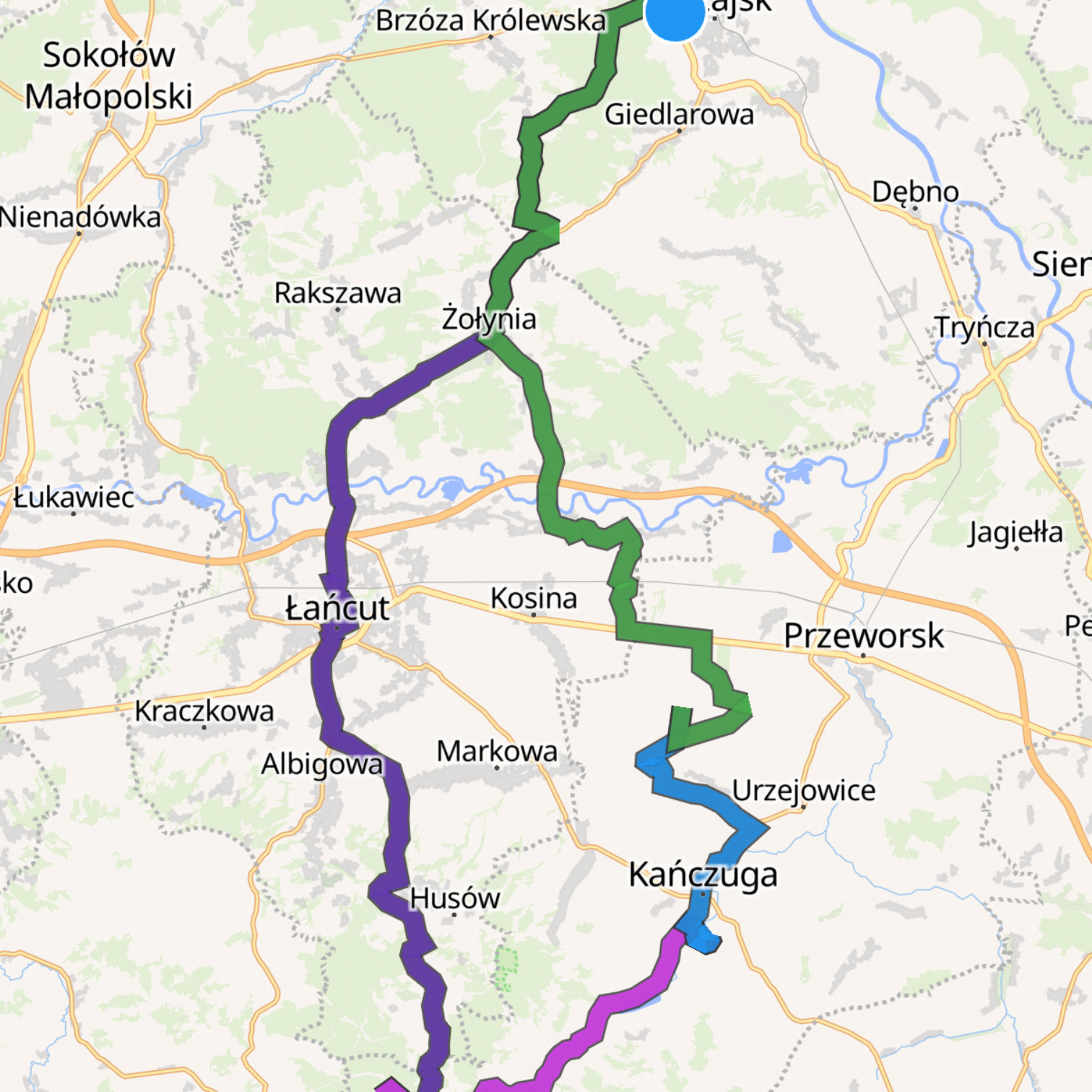 Map itinerary