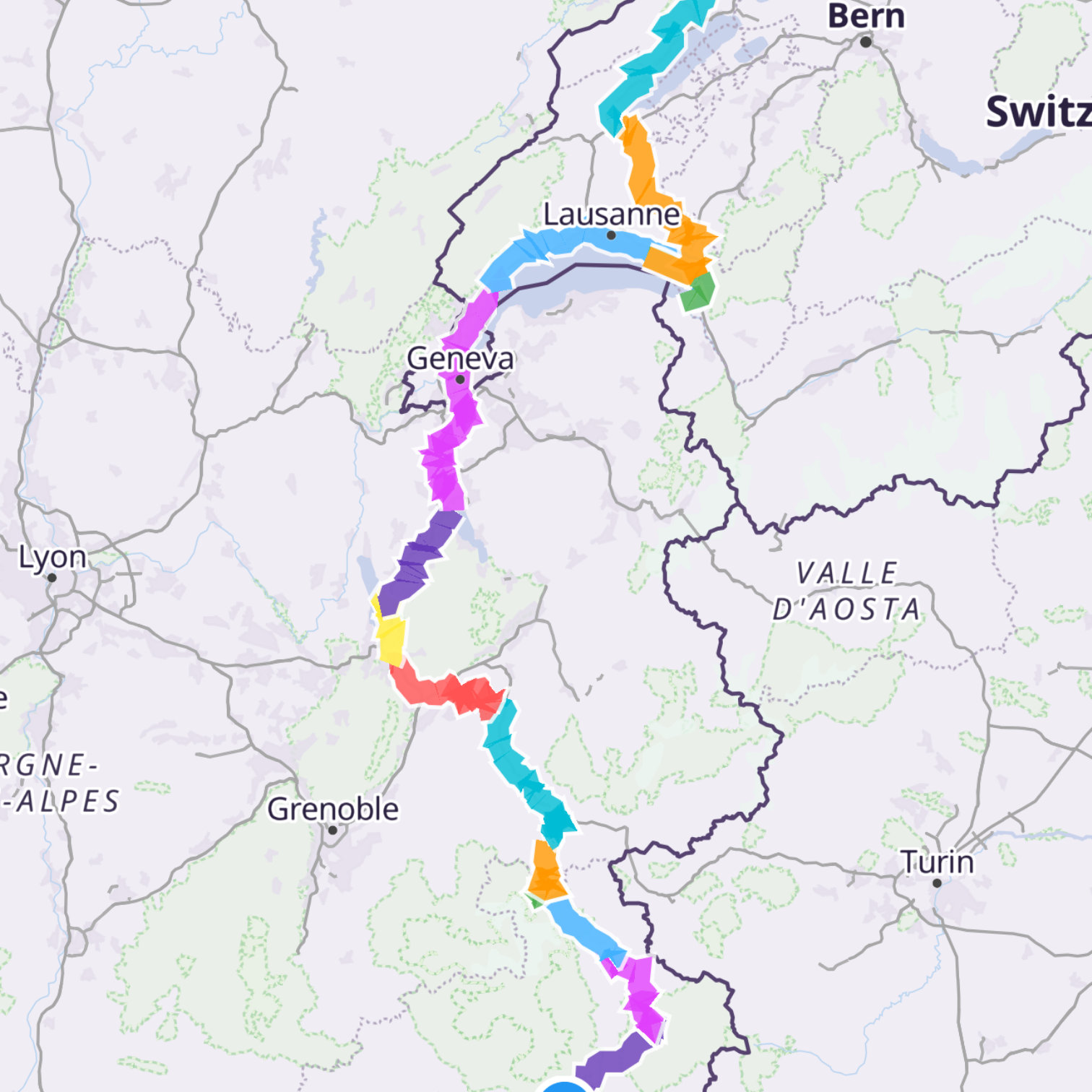 Map itinerary