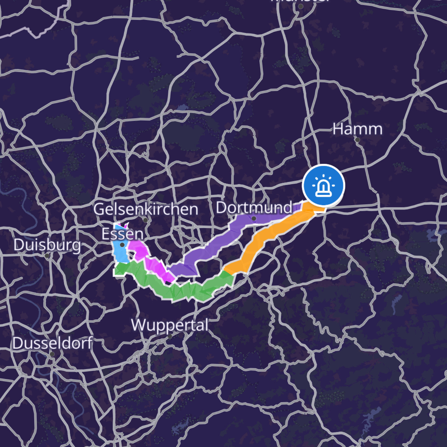 Map itinerary