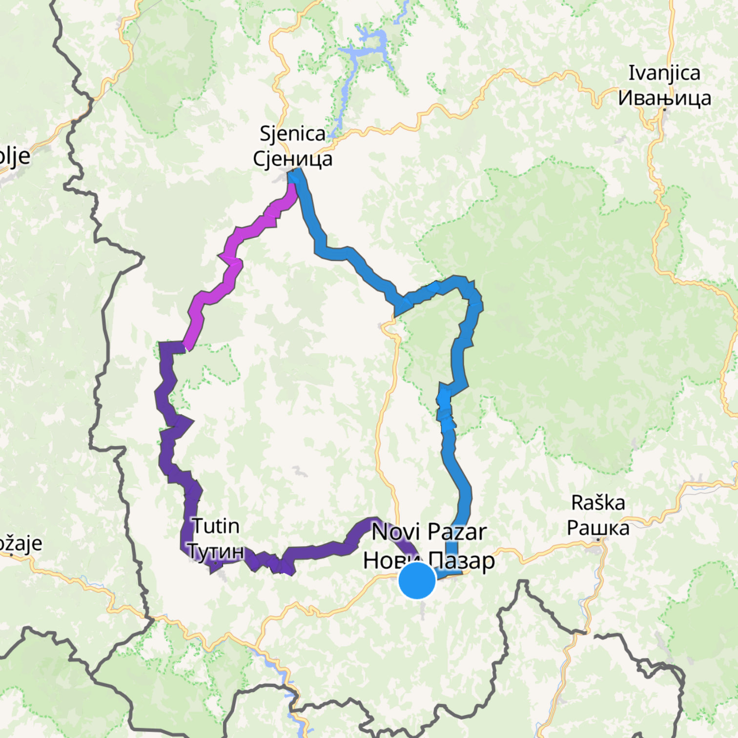 Map itinerary