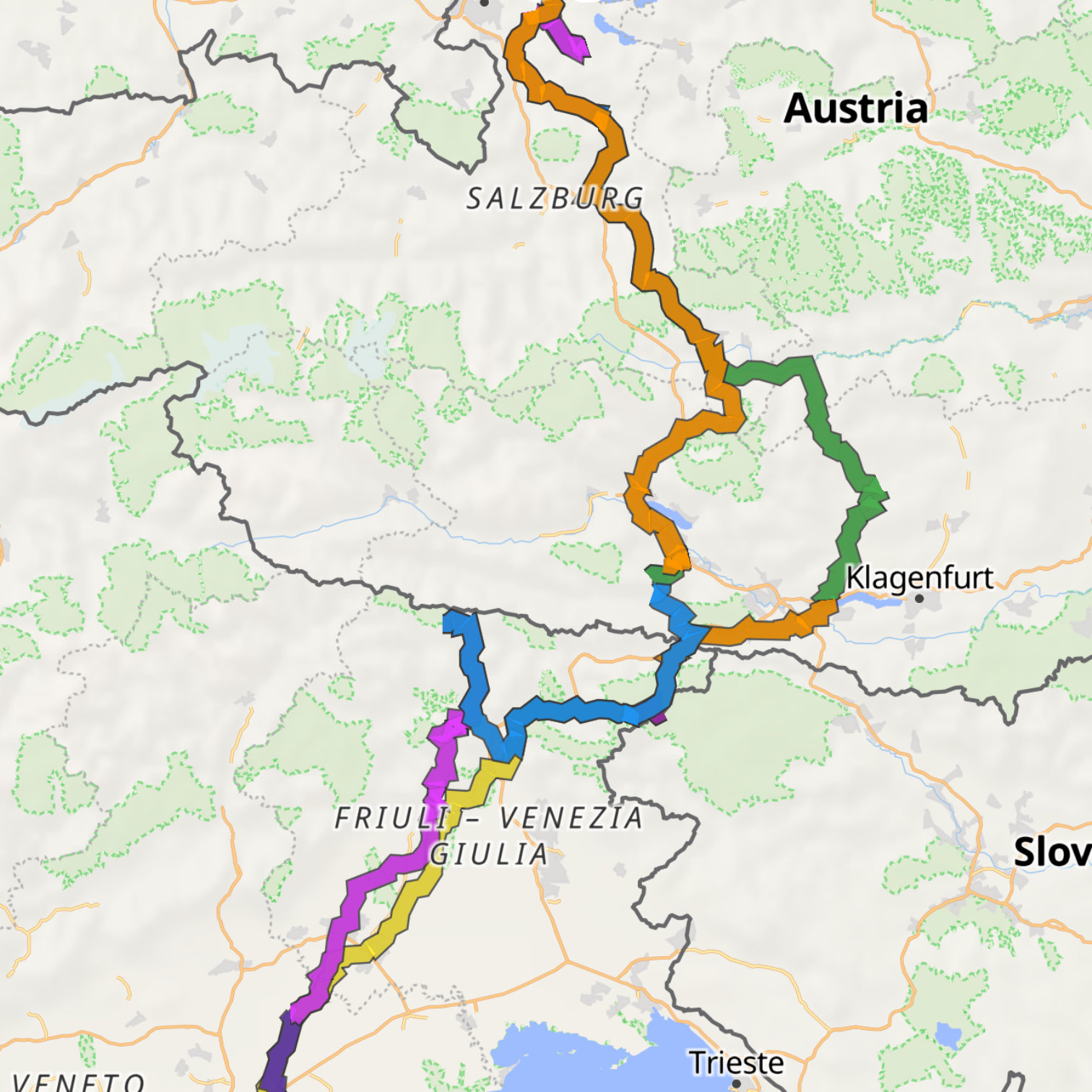 Map itinerary