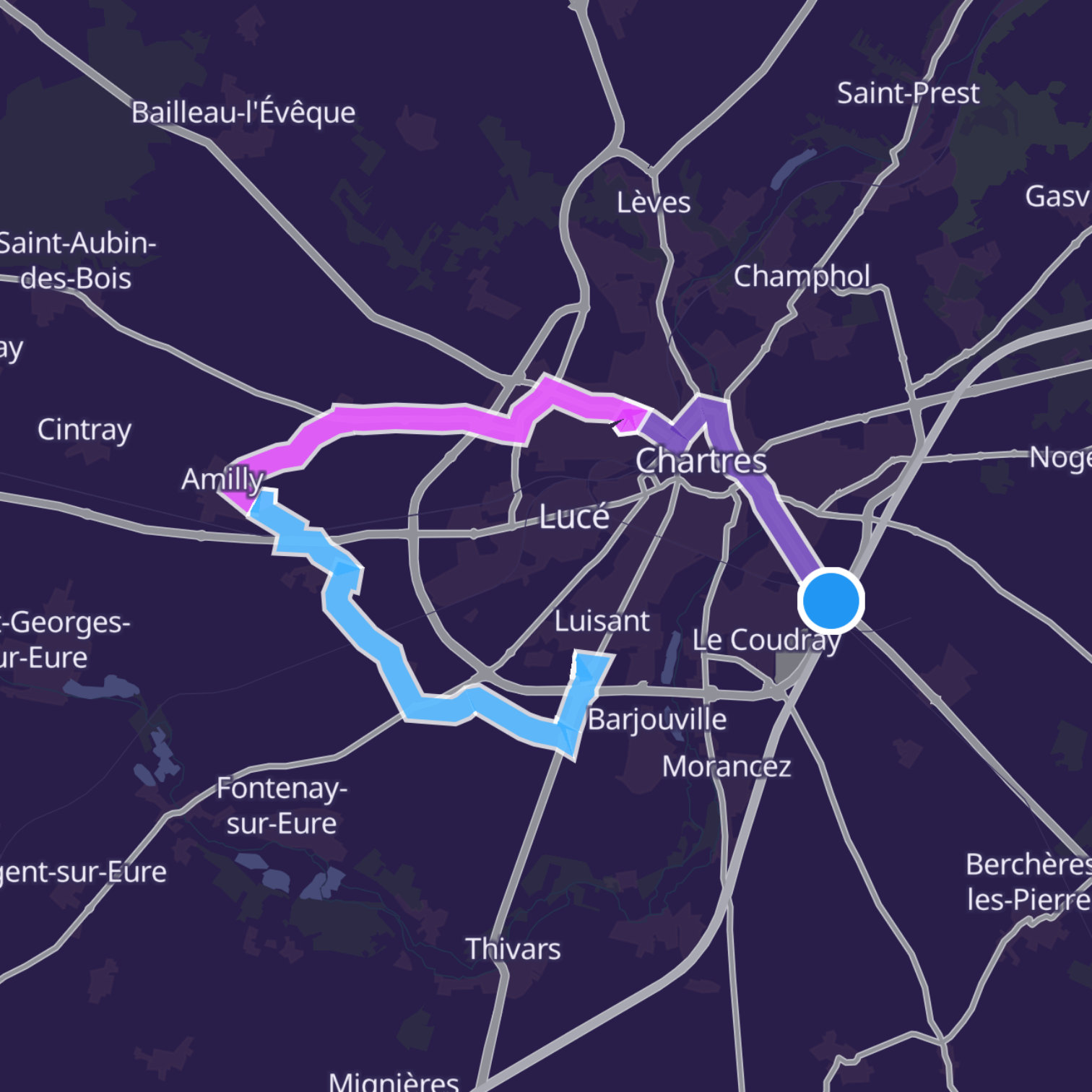 Map itinerary