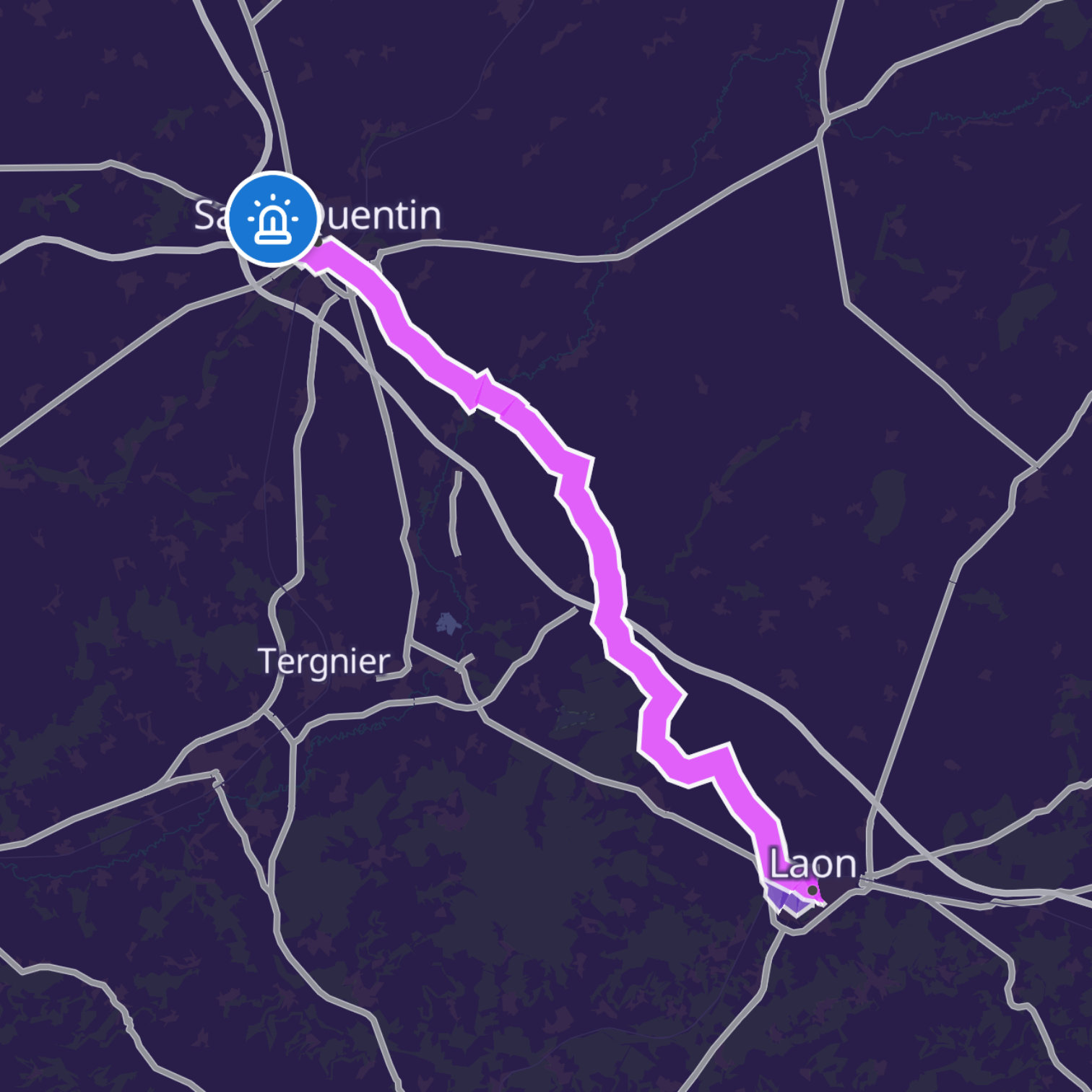 Map itinerary