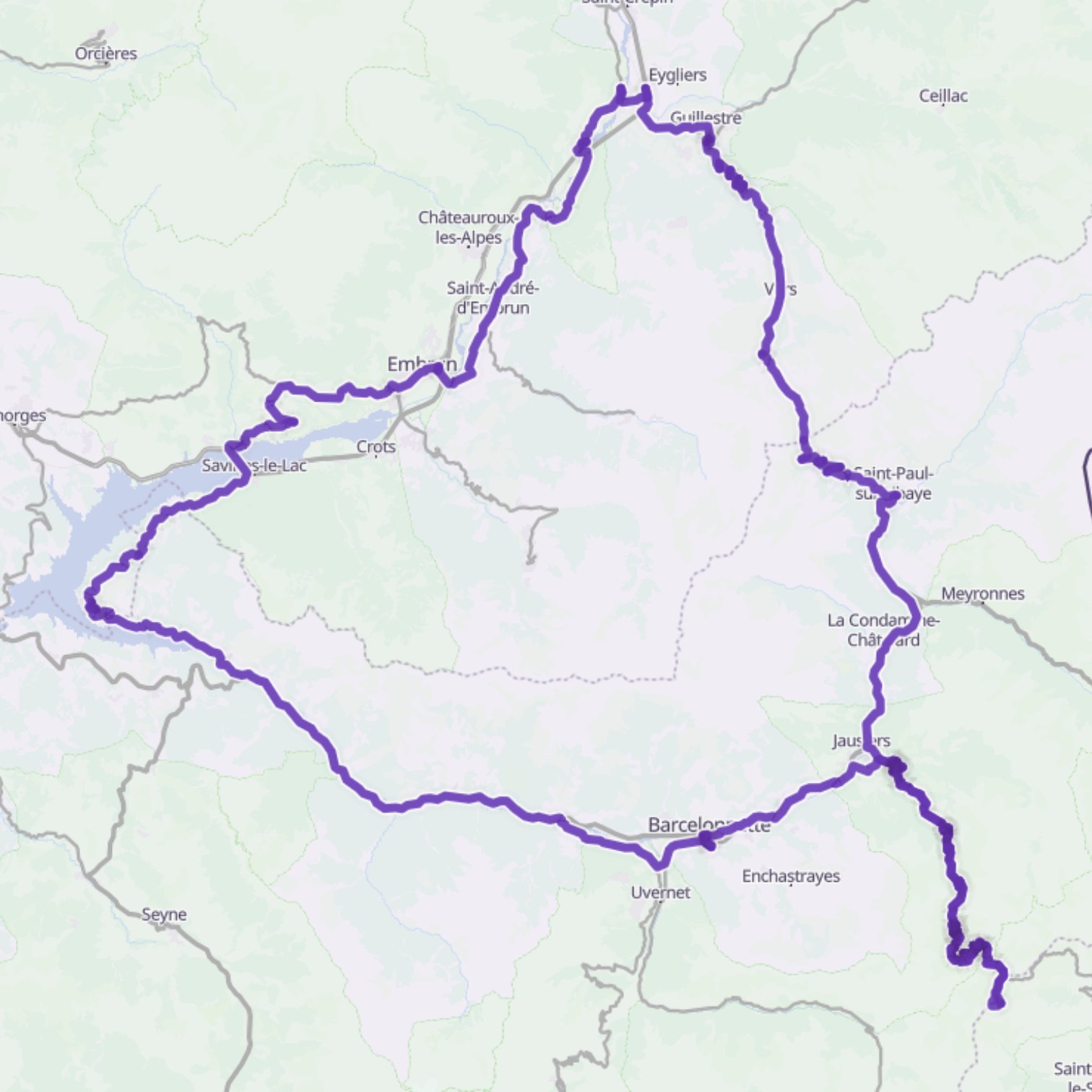 Map itinerary
