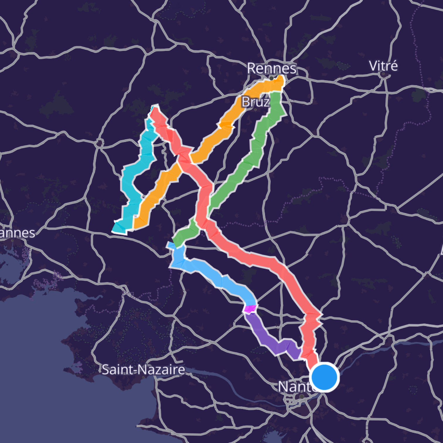 Map itinerary