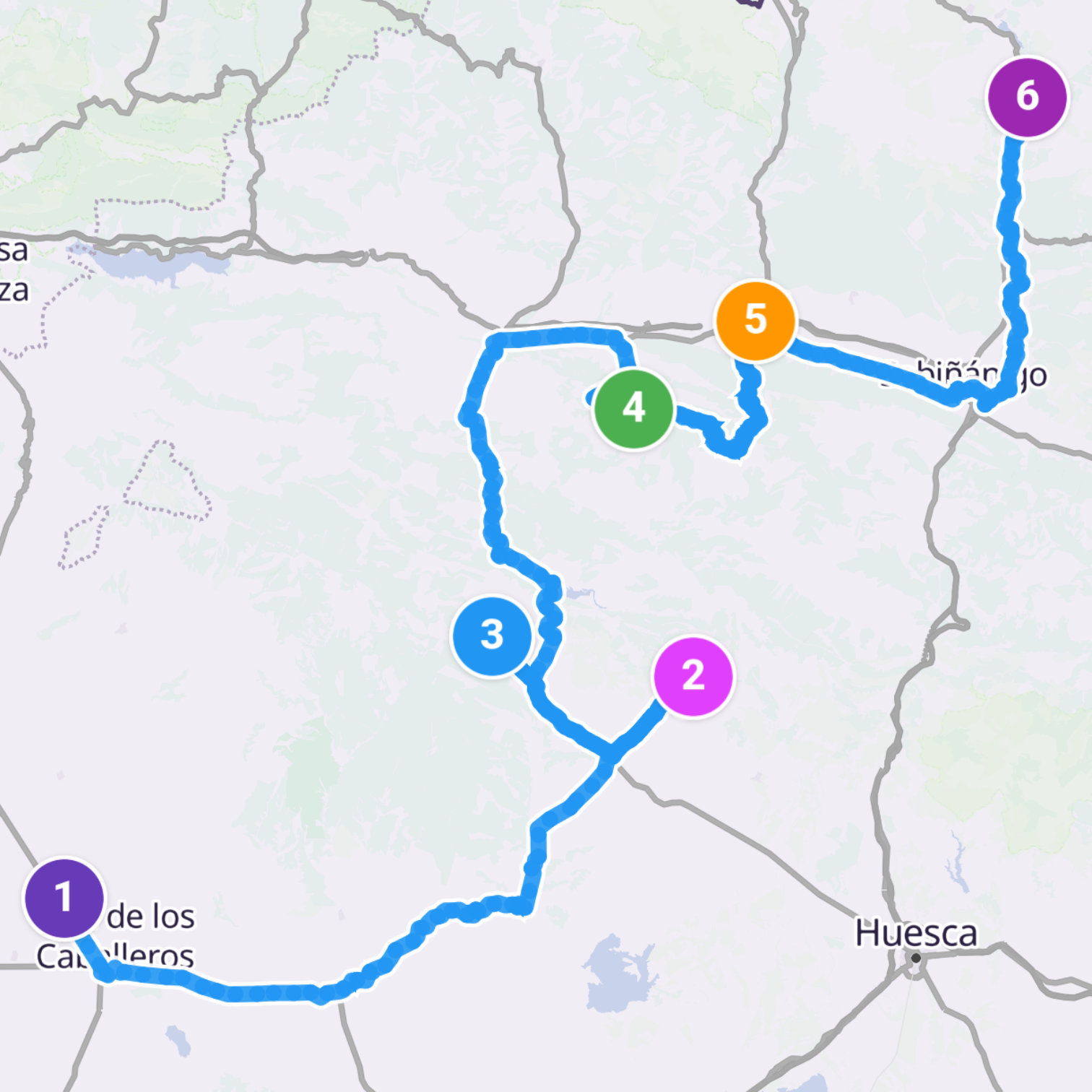 Map itinerary