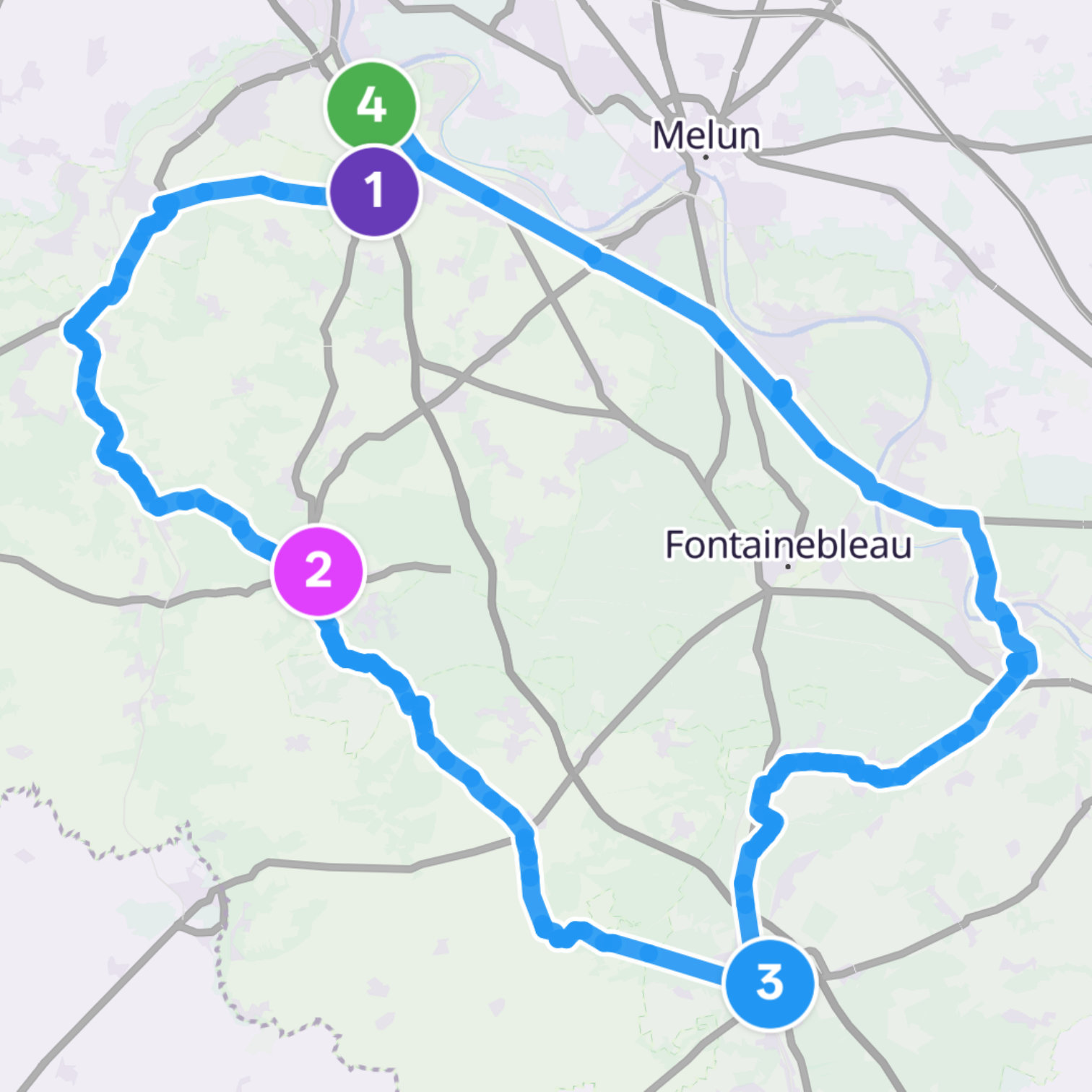 Map itinerary