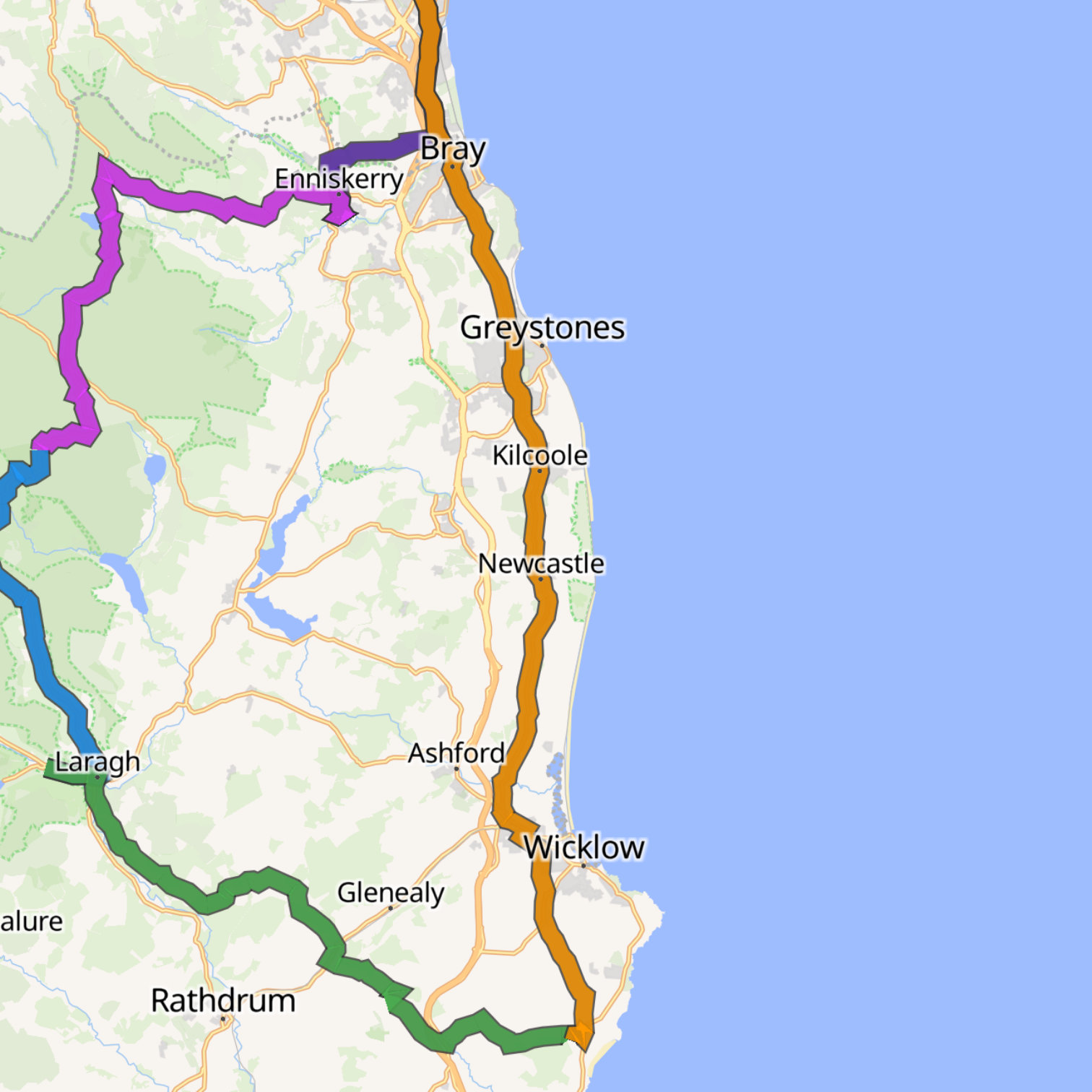 Map itinerary
