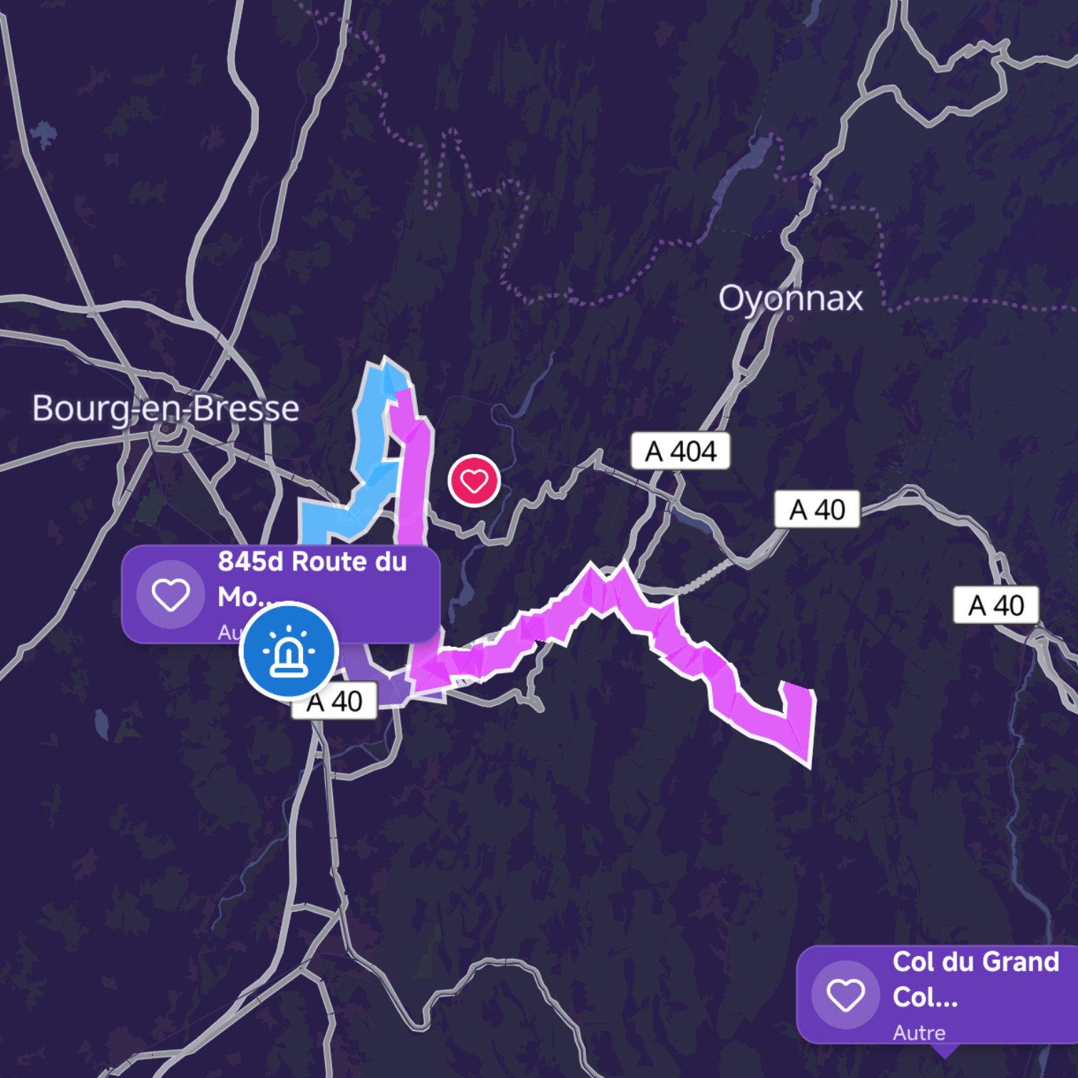 Map itinerary