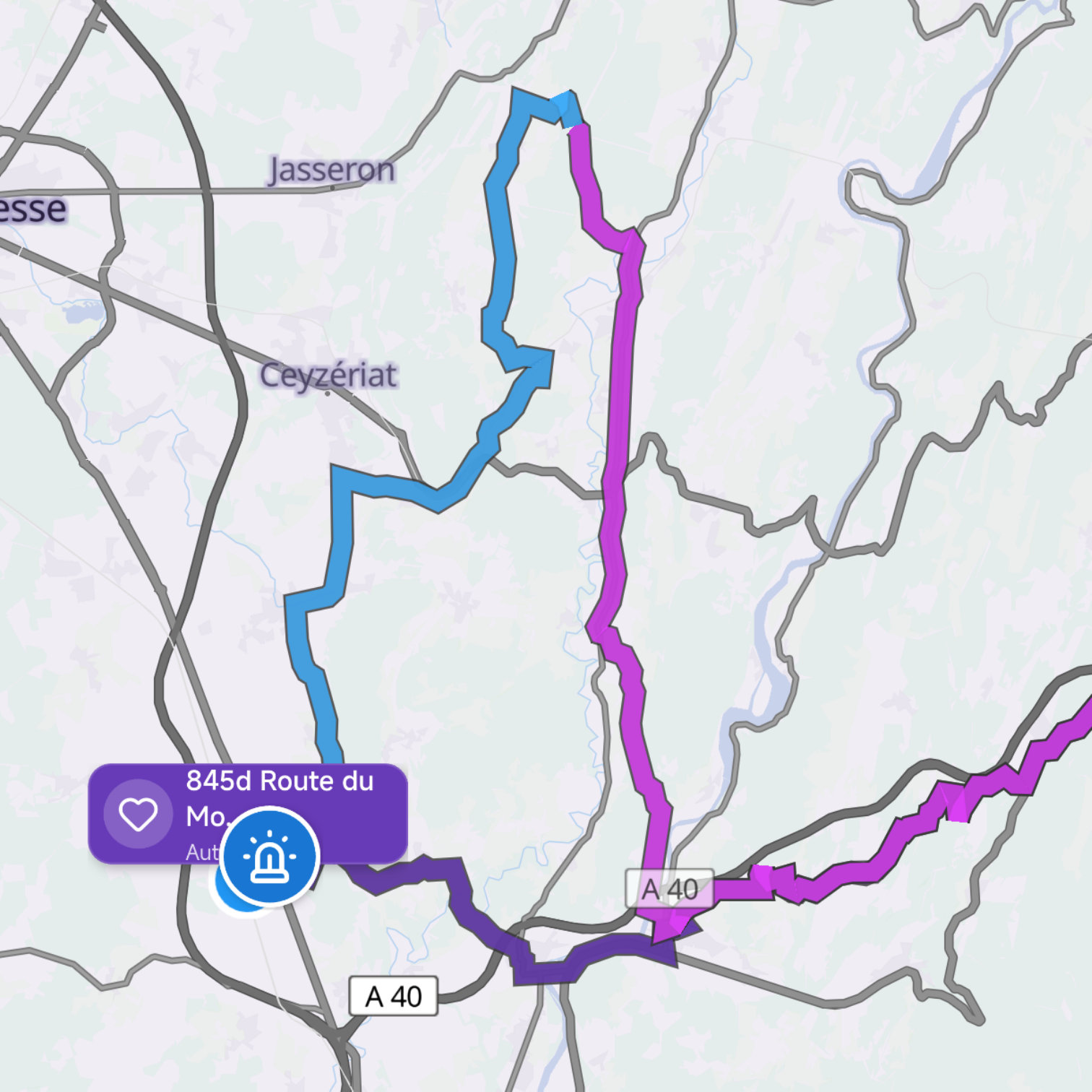 Map itinerary