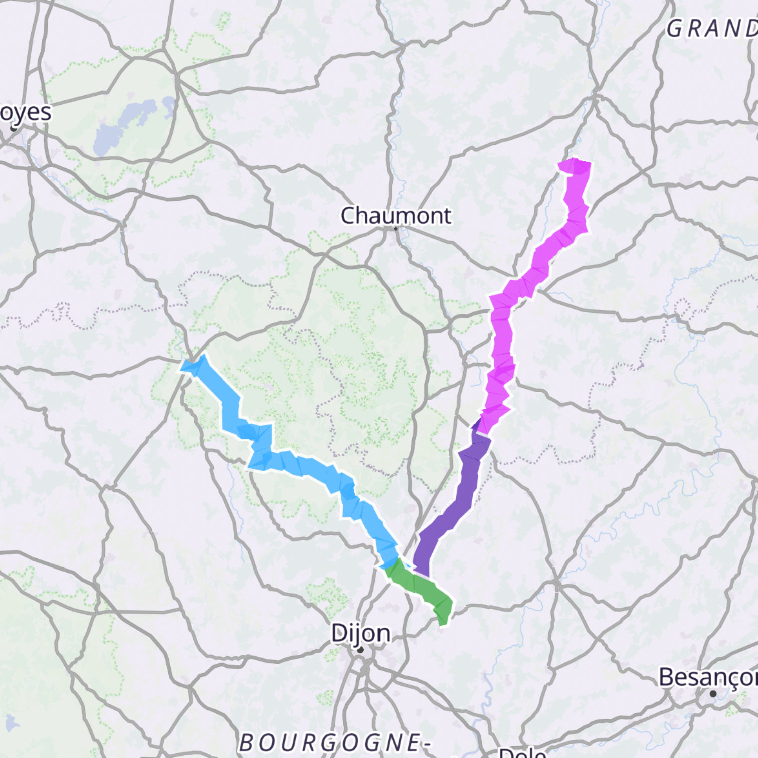 Map itinerary