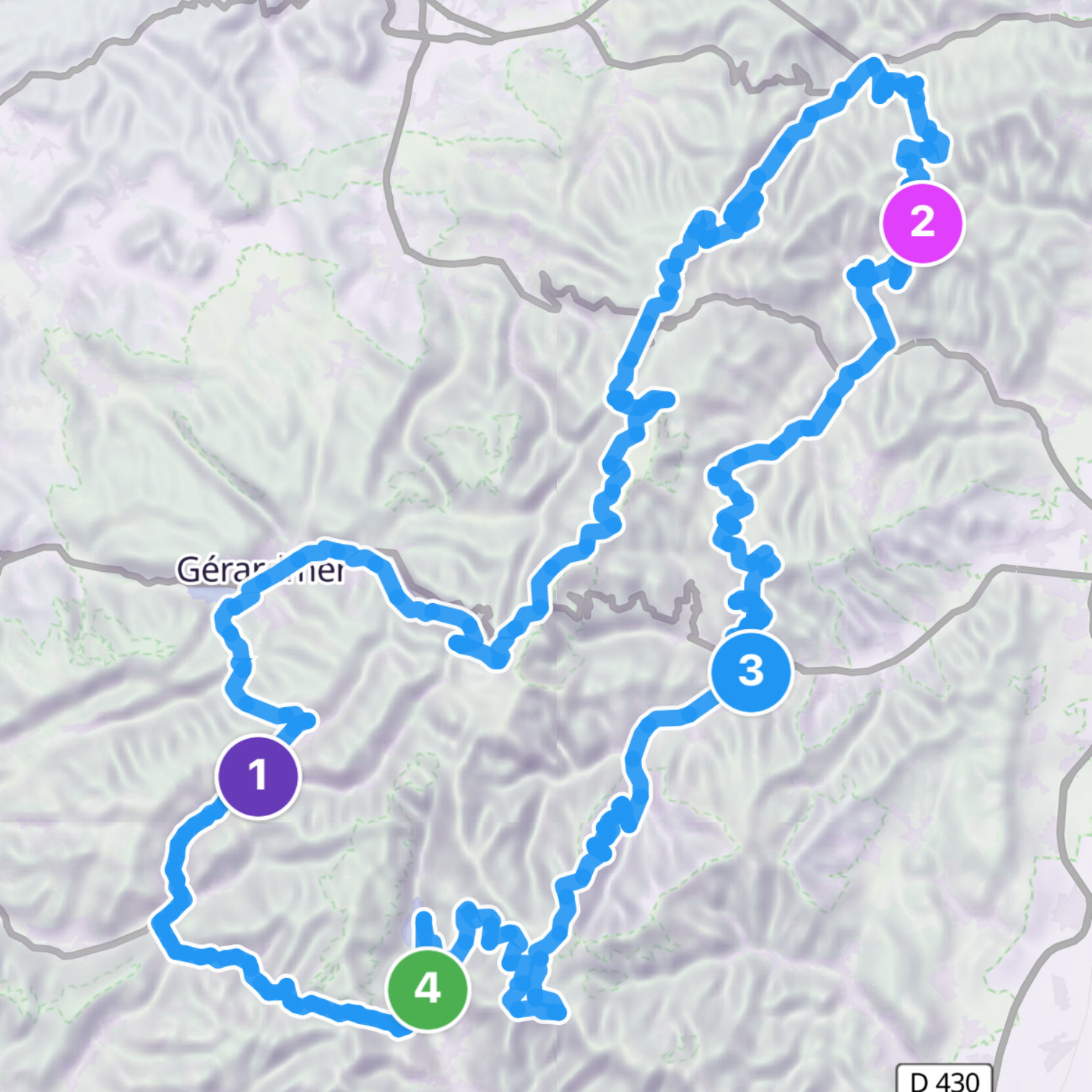 Map itinerary