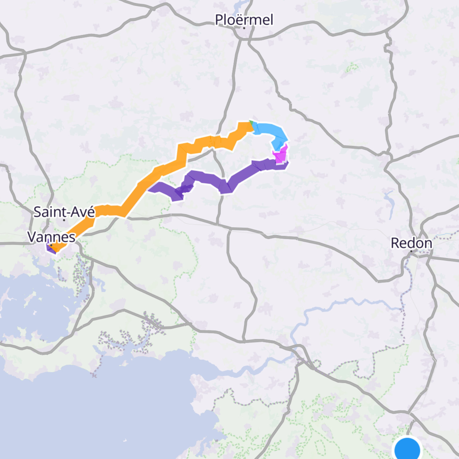 Map itinerary