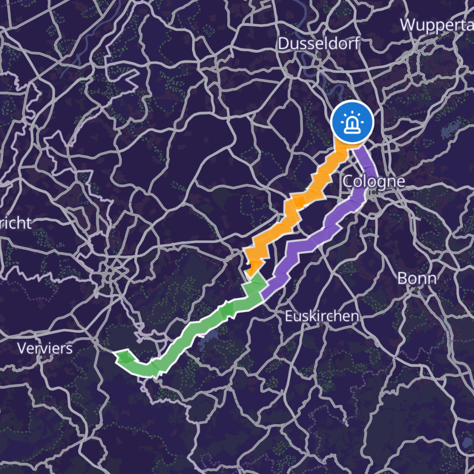Map itinerary