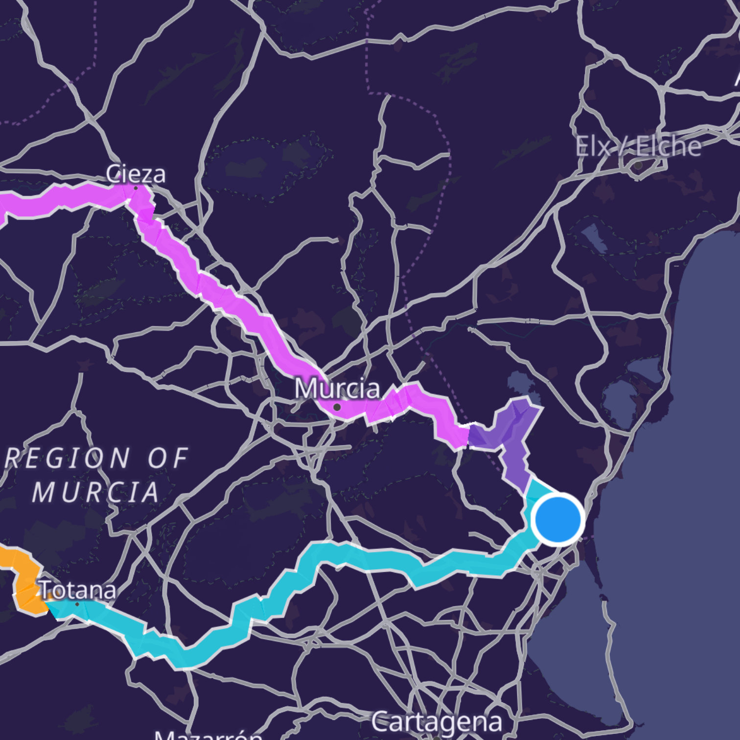 Map itinerary