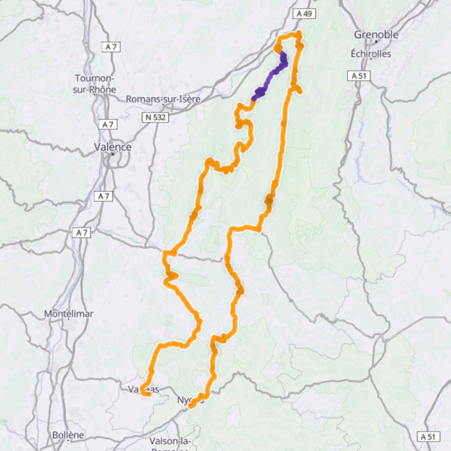 Map itinerary