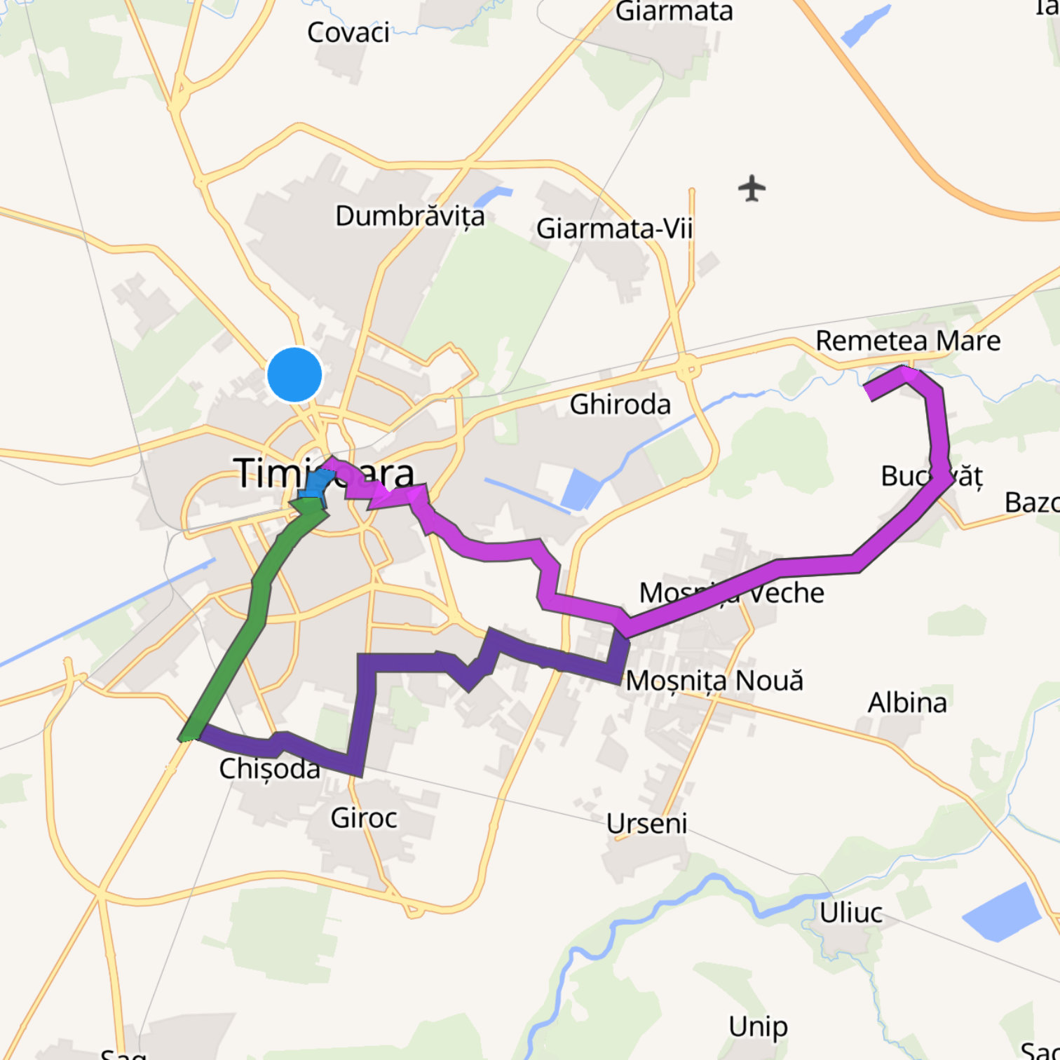 Map itinerary
