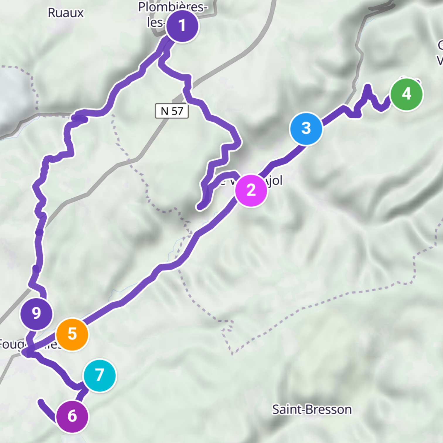 Map itinerary