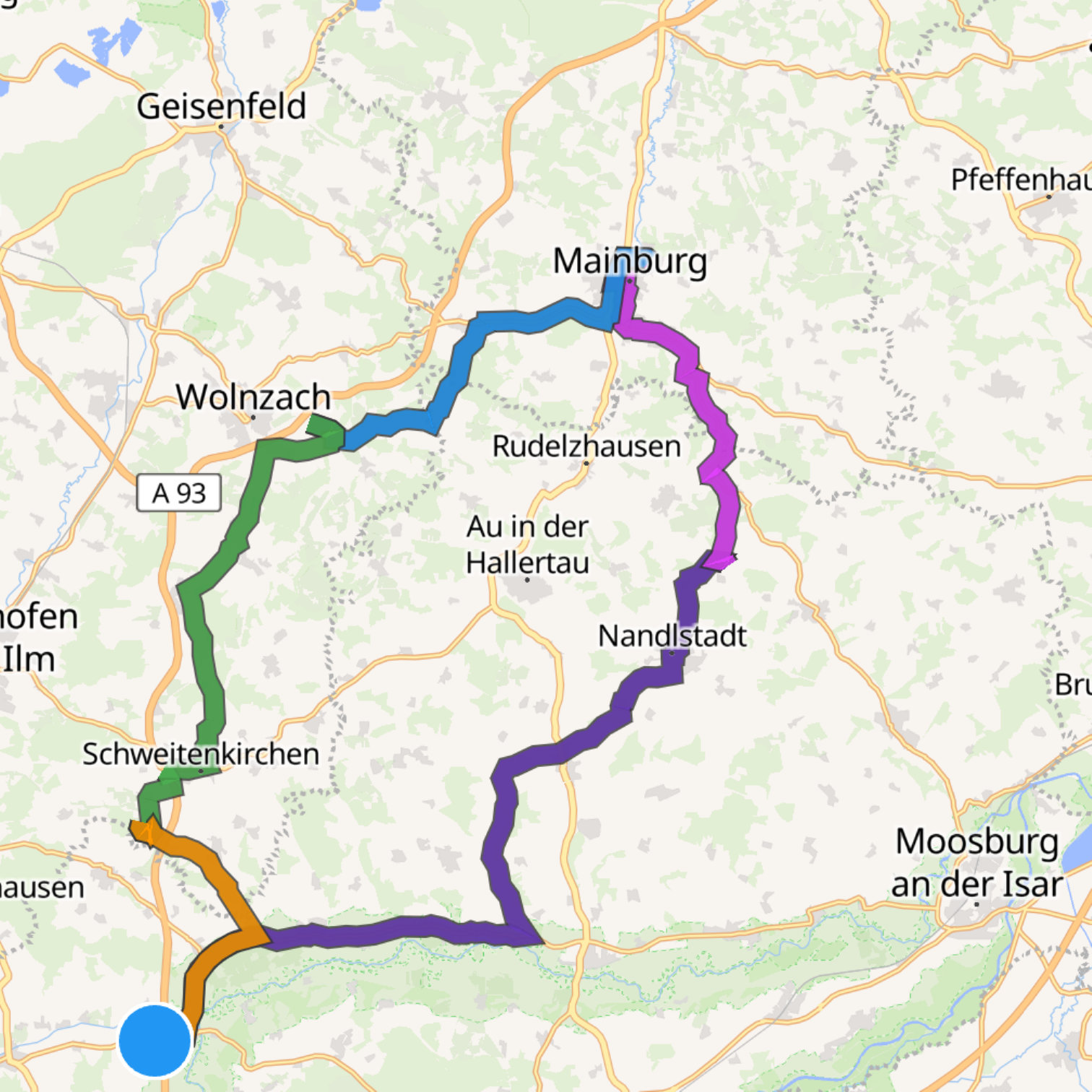 Map itinerary