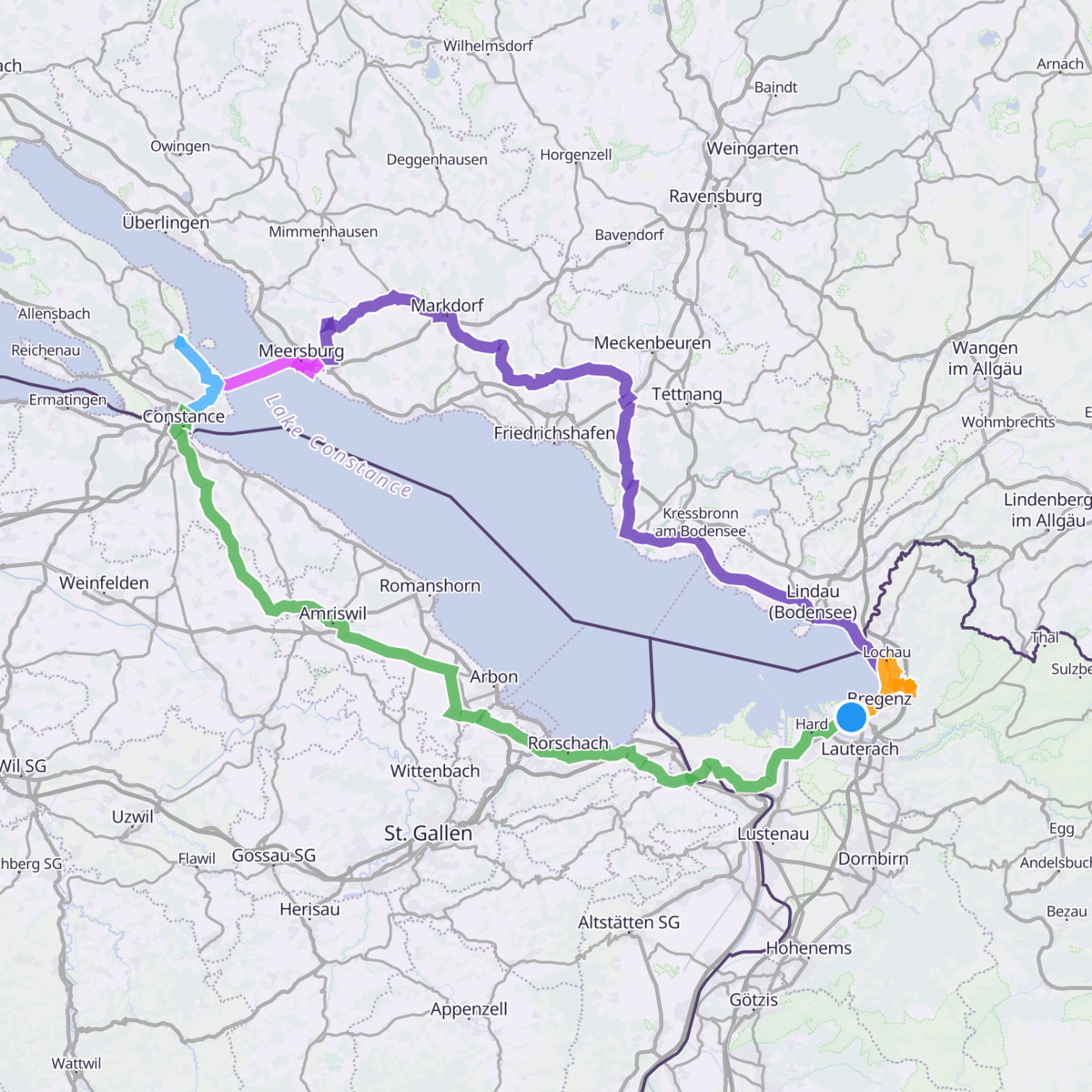 Map itinerary