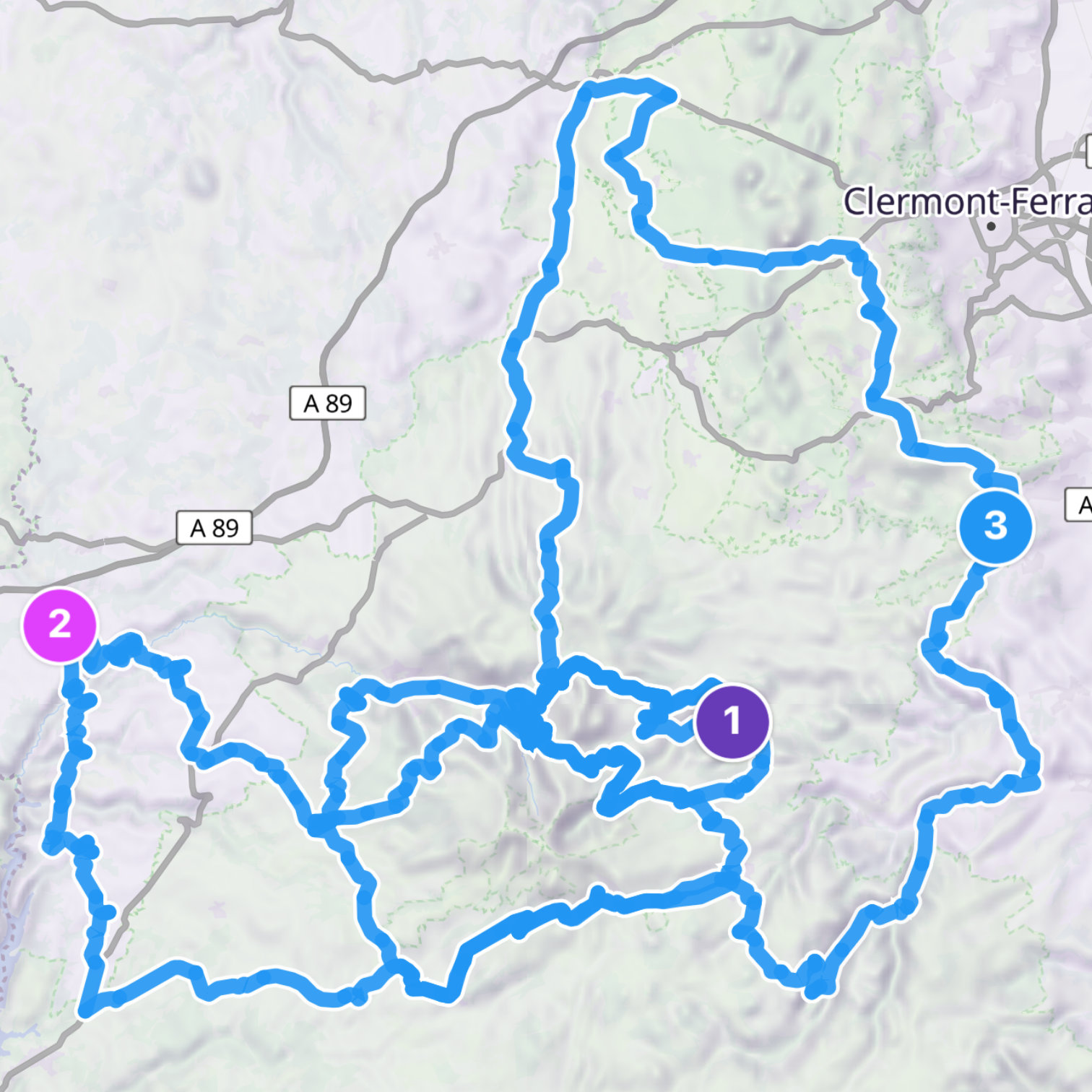 Map itinerary