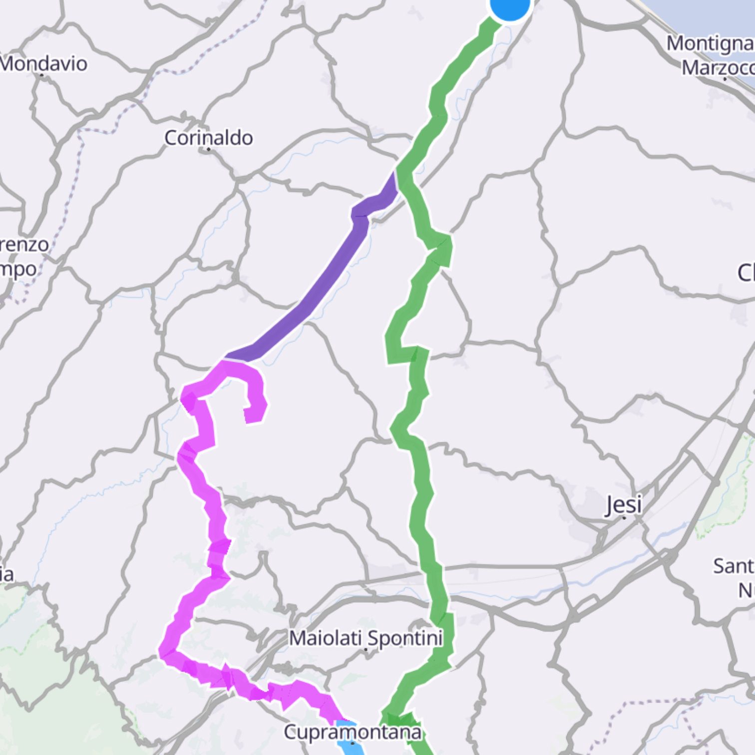 Map itinerary