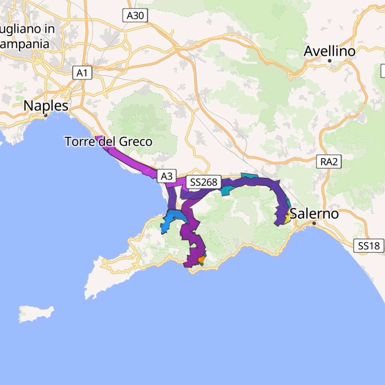 Map itinerary