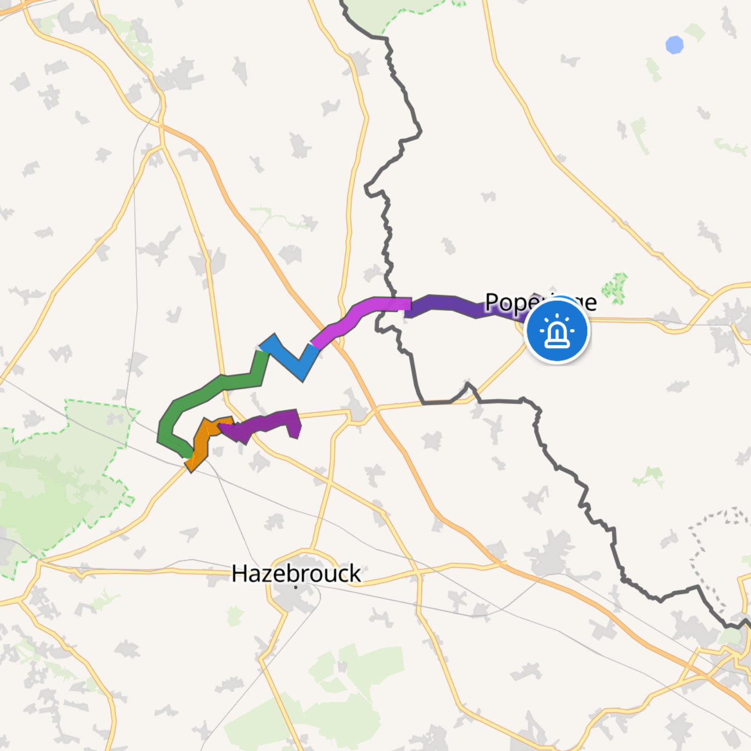 Map itinerary