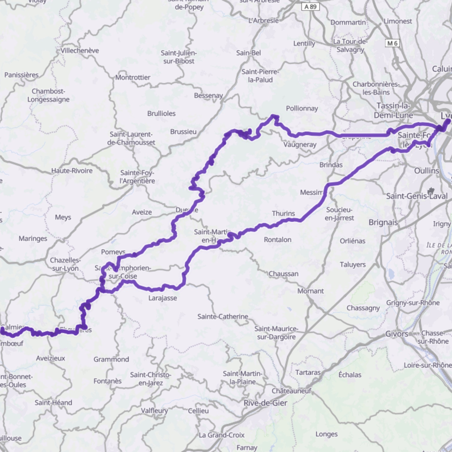 Map itinerary