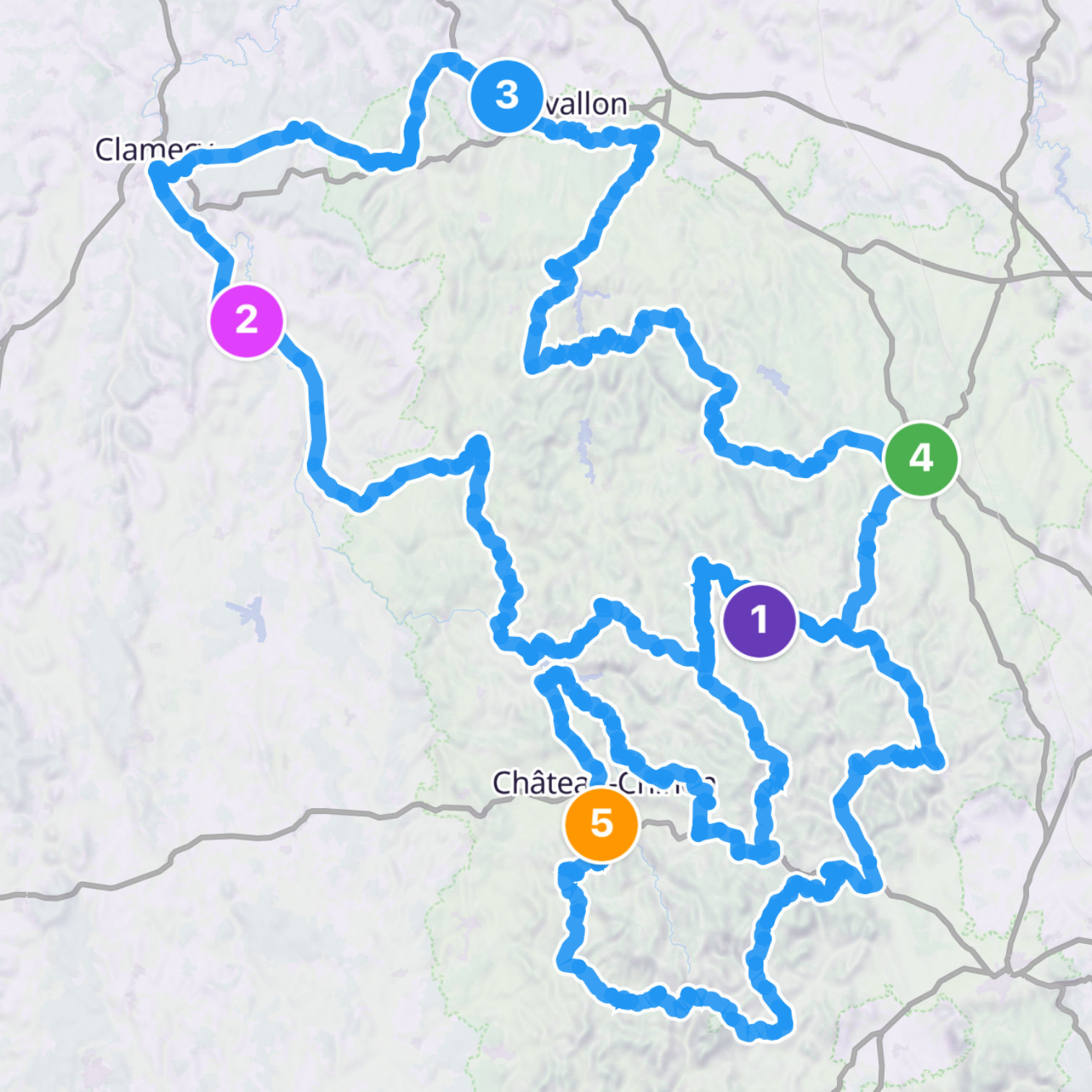 Map itinerary