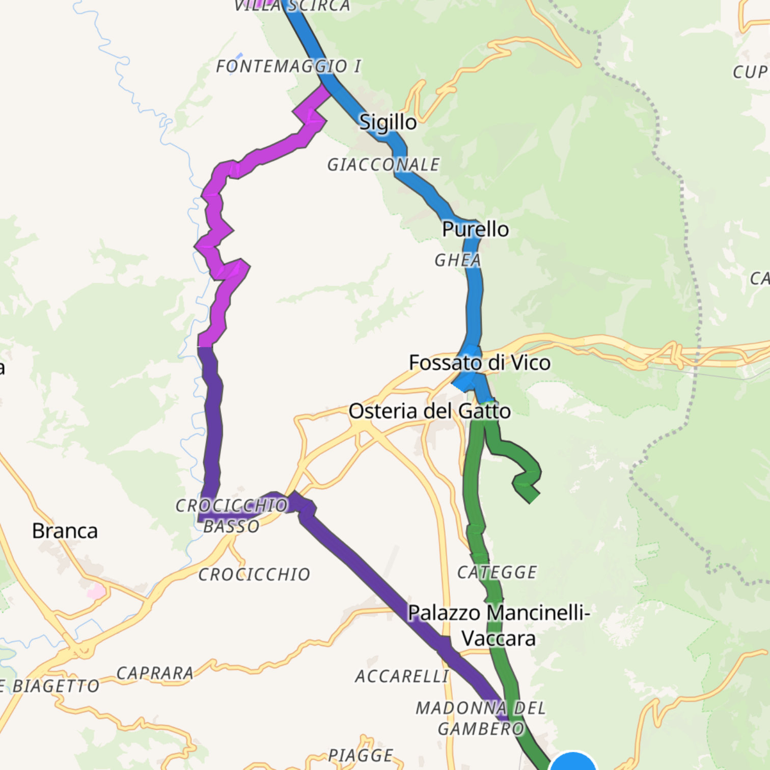 Map itinerary