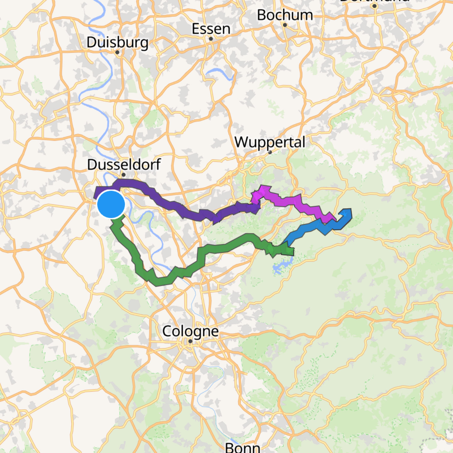 Map itinerary
