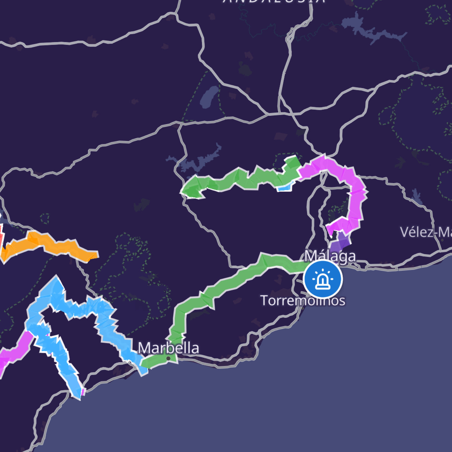 Map itinerary