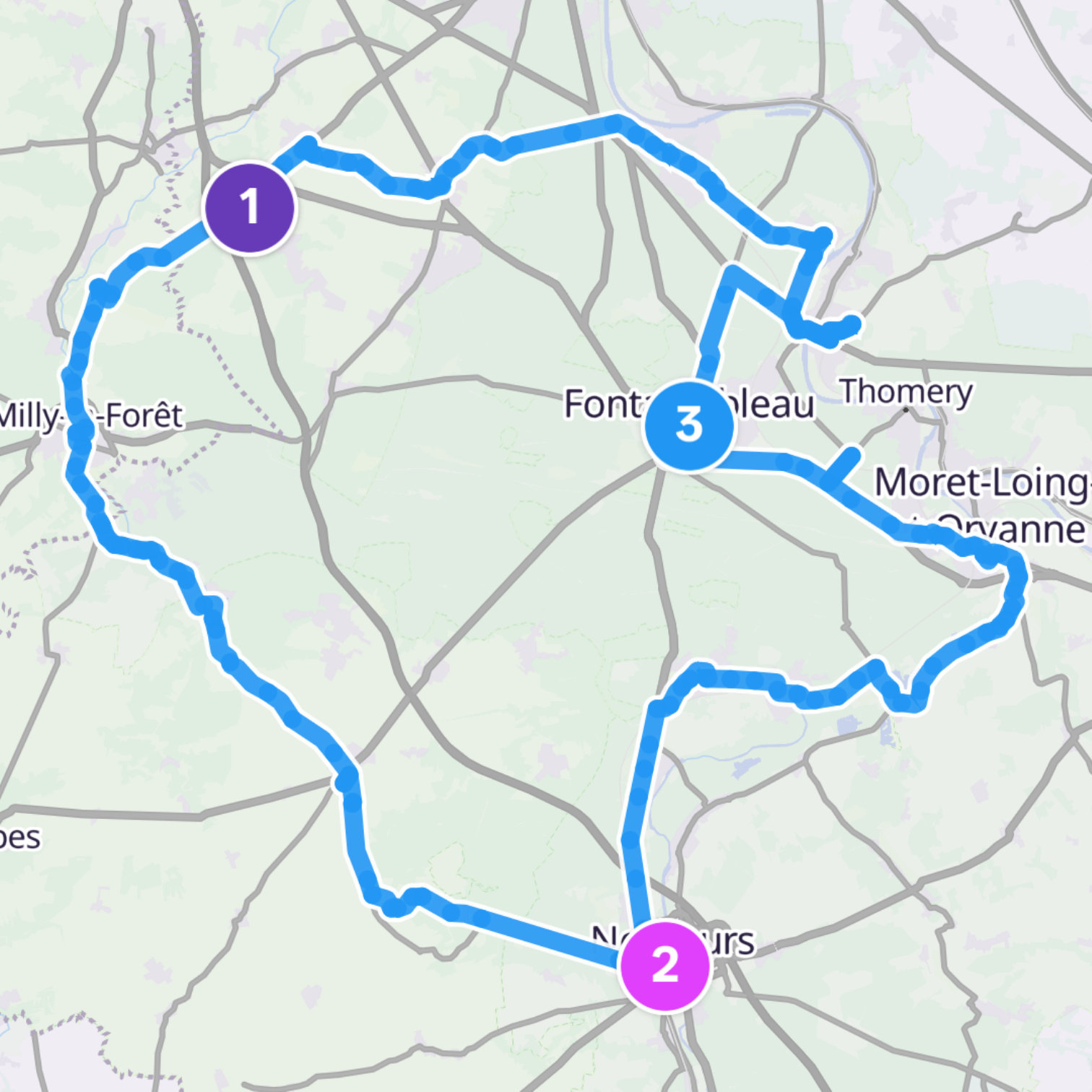 Map itinerary