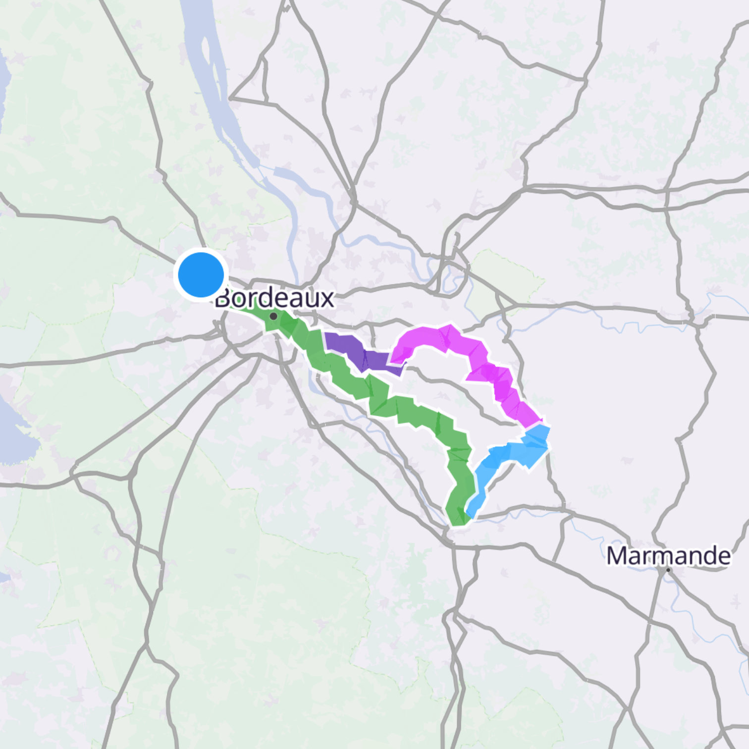 Map itinerary