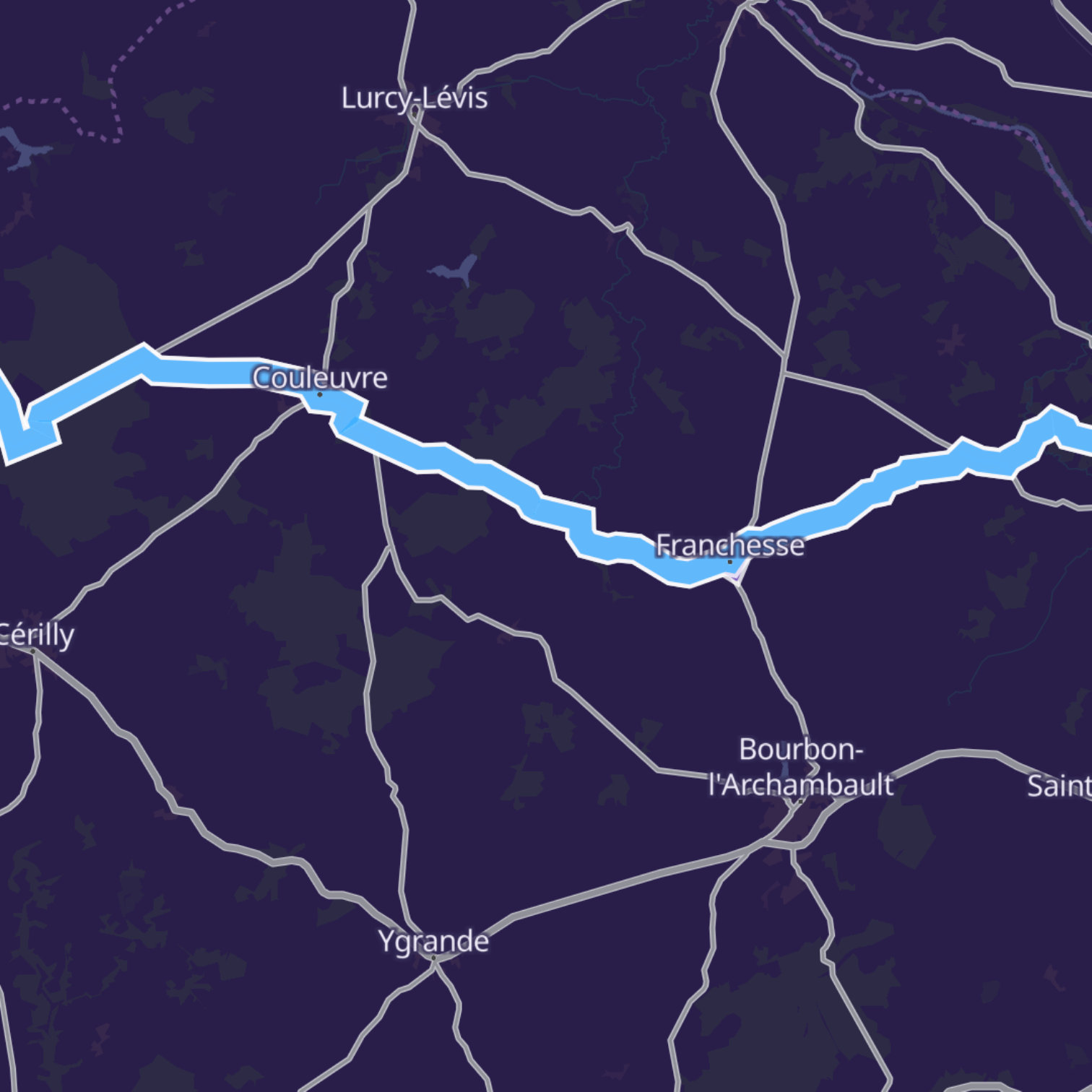 Map itinerary