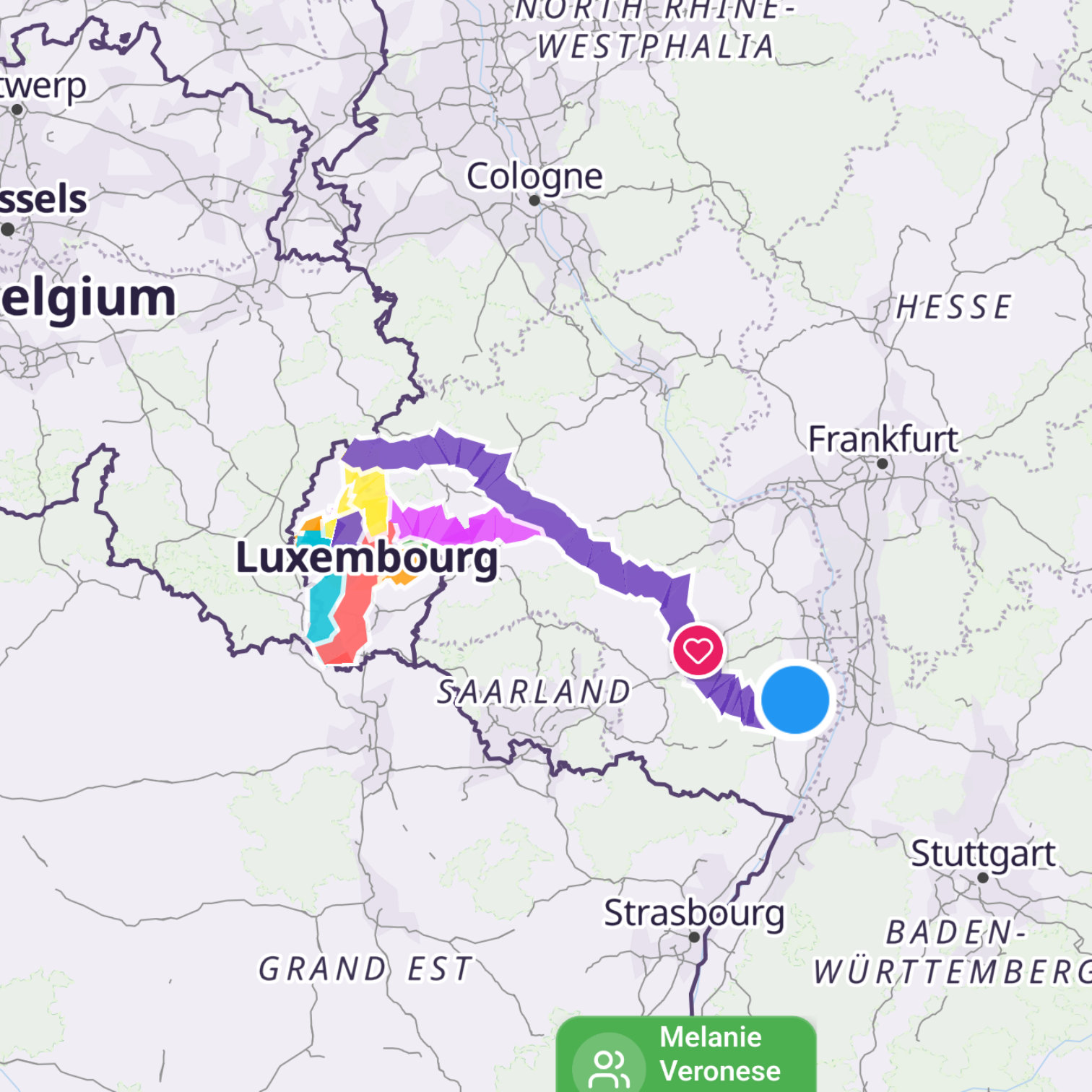 Map itinerary