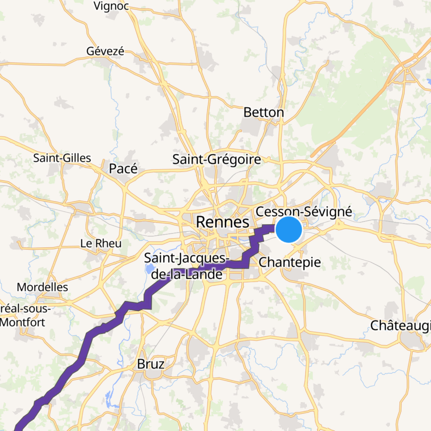 Map itinerary