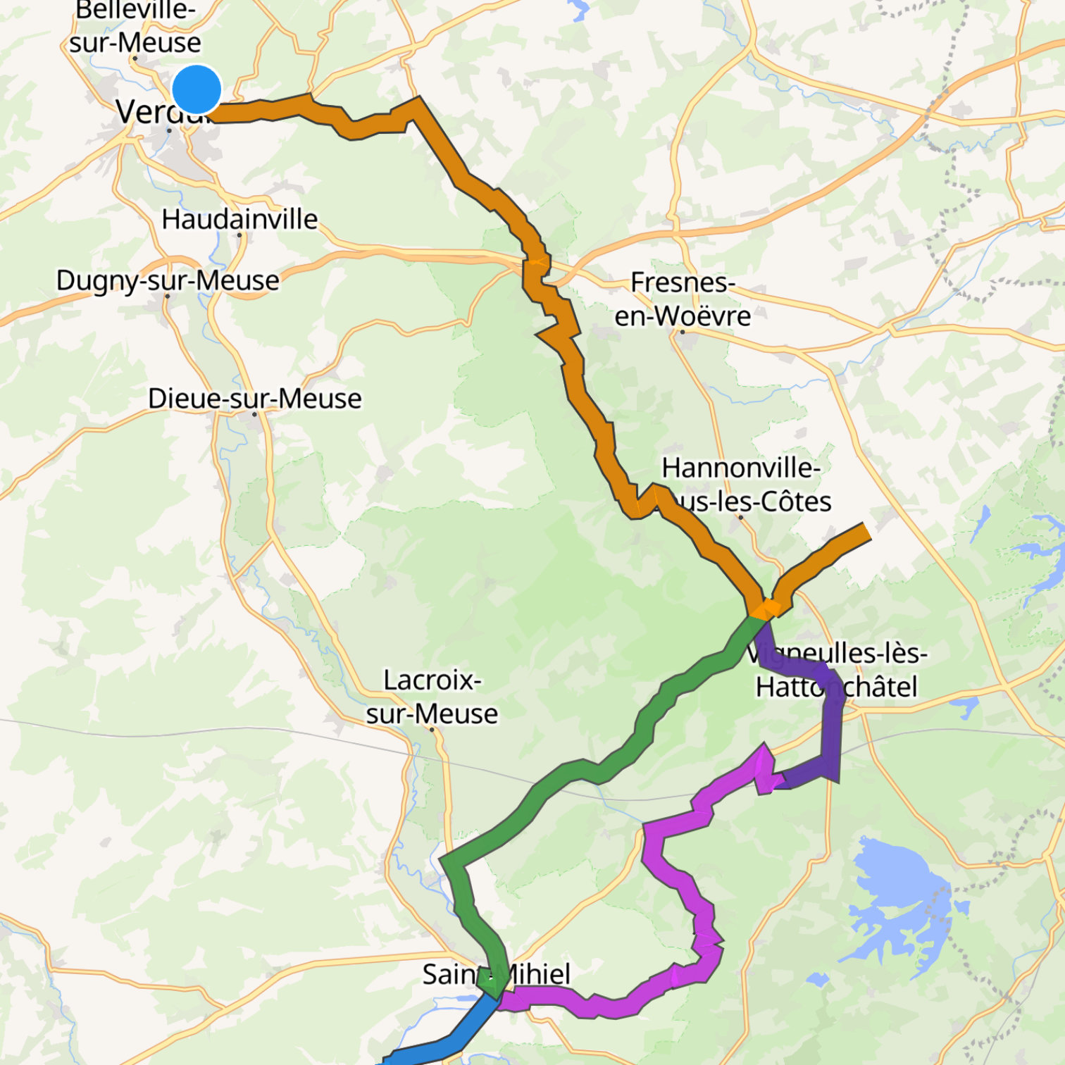 Map itinerary