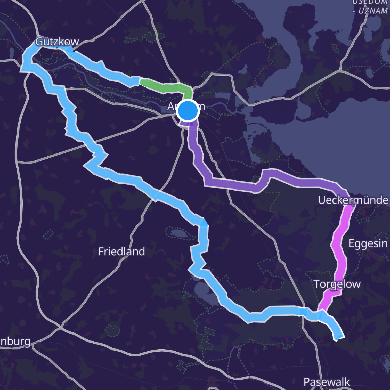 Map itinerary